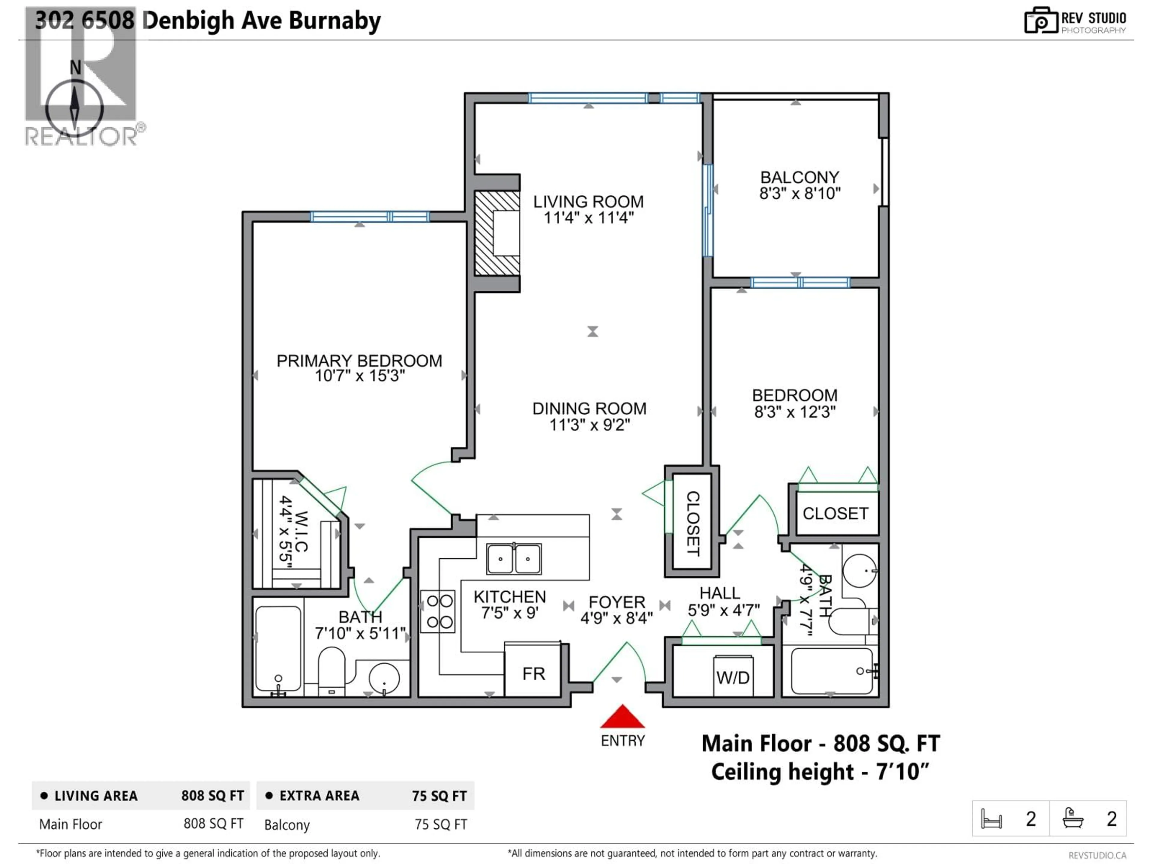 Floor plan for 302 - 6508 DENBIGH AVENUE, Burnaby British Columbia V5H4W6