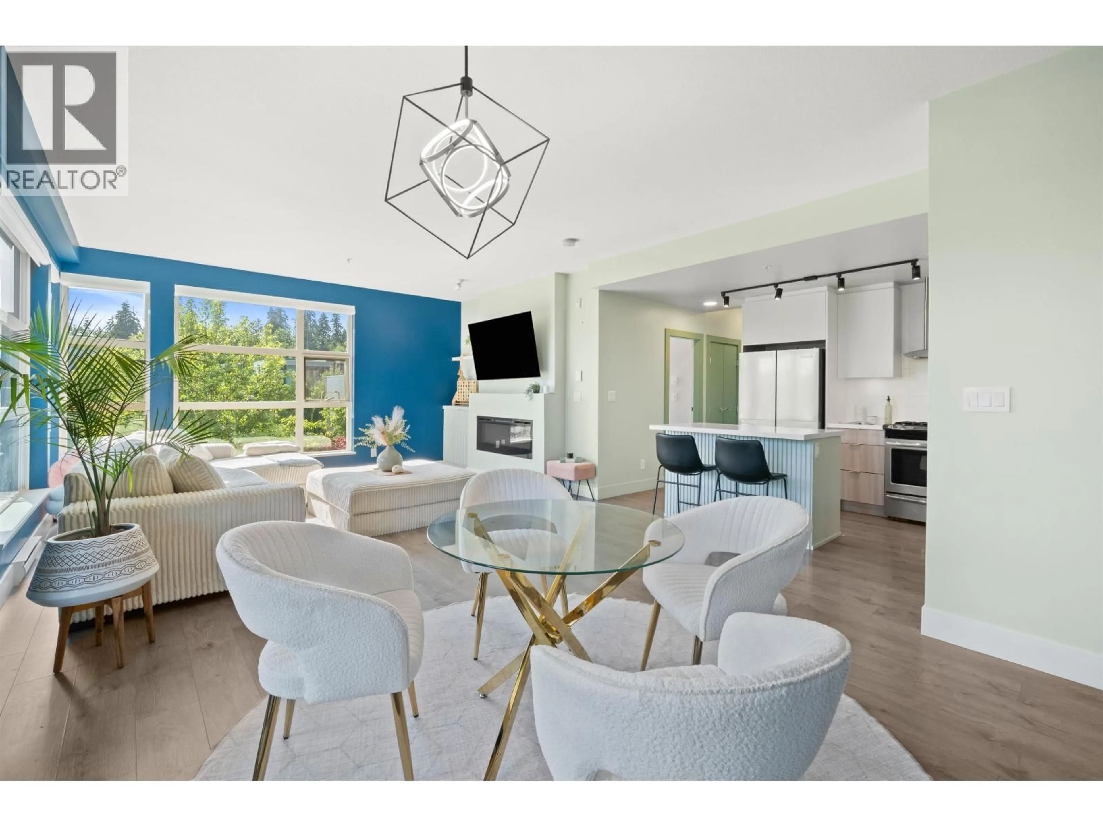 Open concept kitchen, ceramic/tile floor for 202 - 3602 ALDERCREST DRIVE, North Vancouver British Columbia V7G0A2