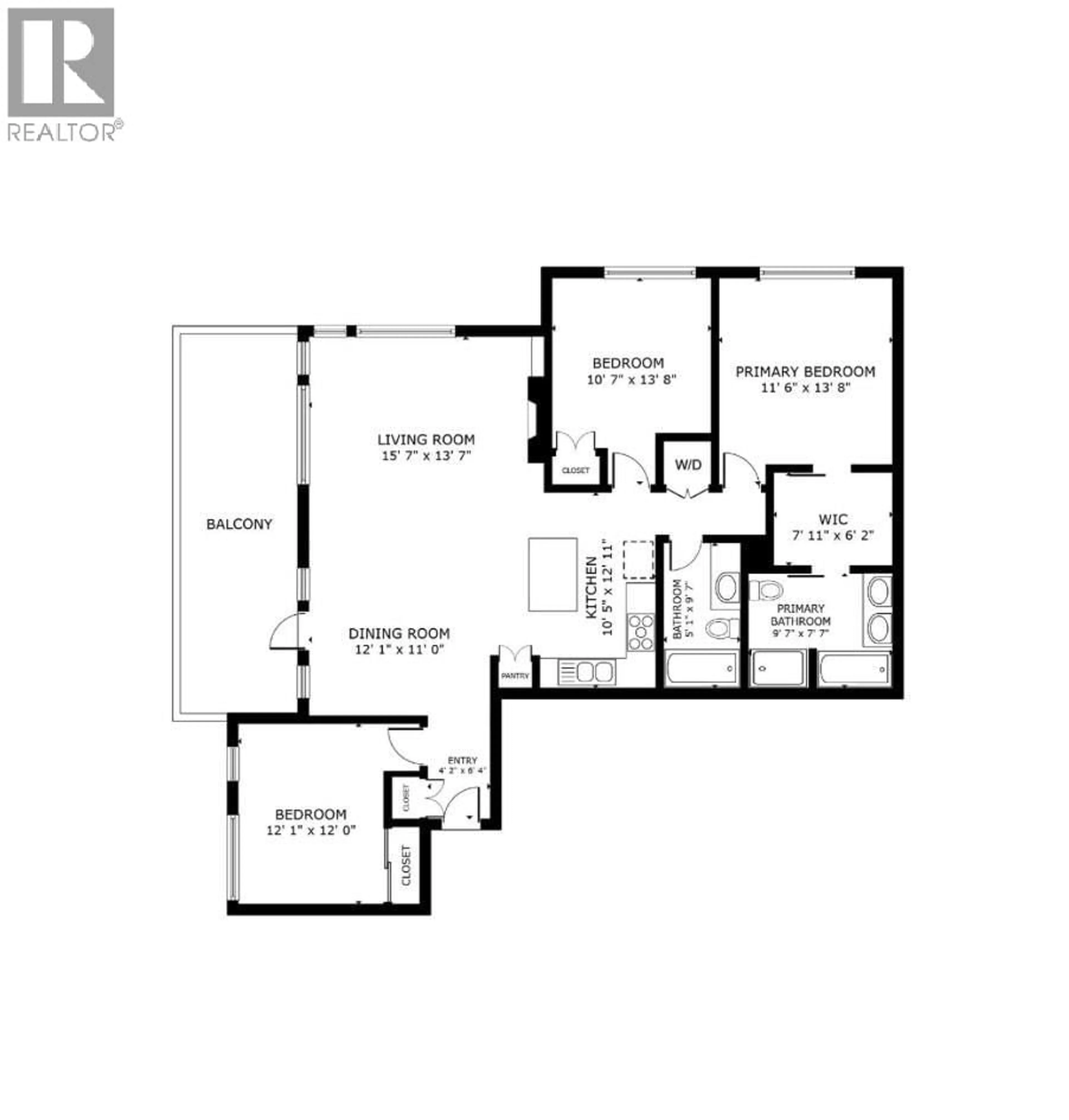 Floor plan for 202 - 3602 ALDERCREST DRIVE, North Vancouver British Columbia V7G0A2
