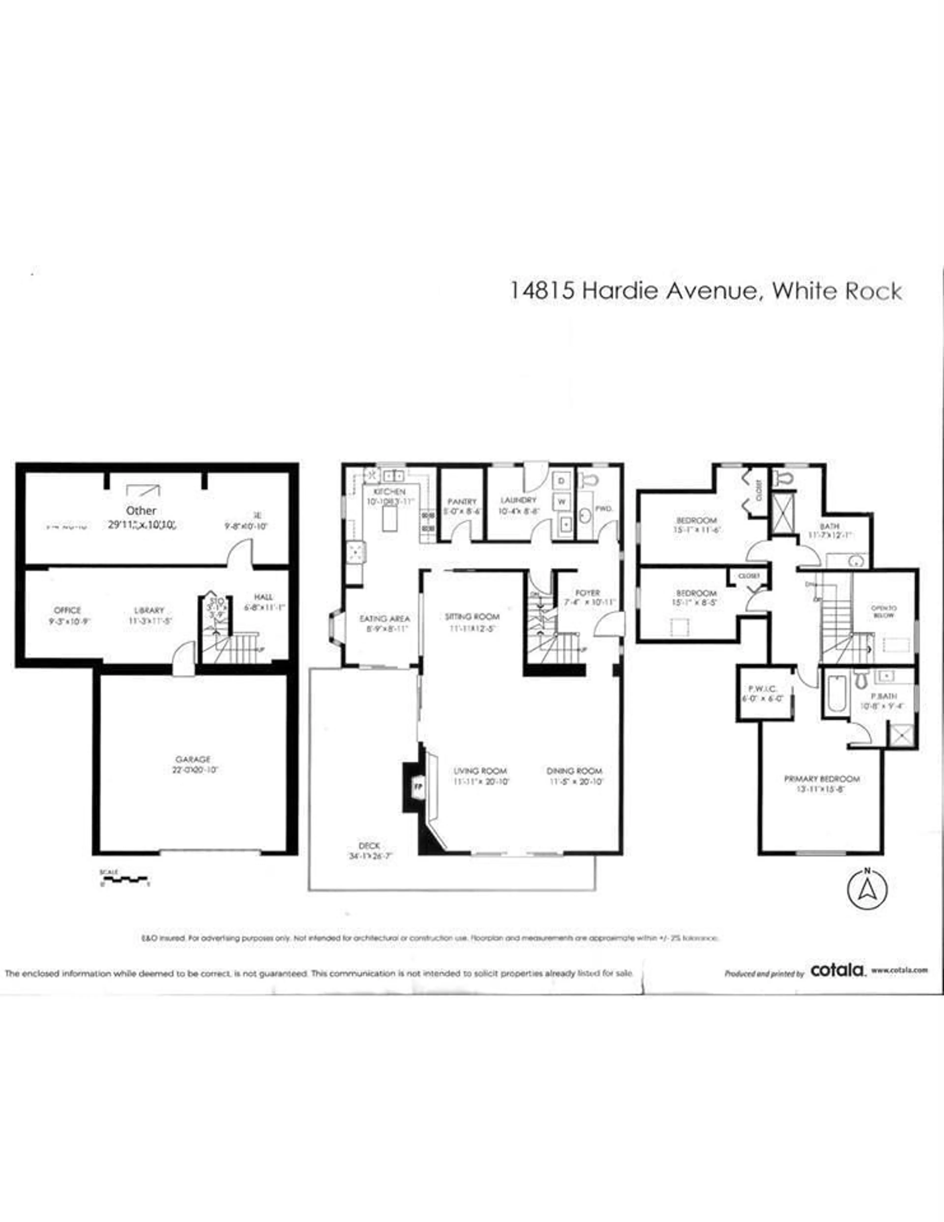 Floor plan for 14815 HARDIE, White Rock British Columbia V4B2H6