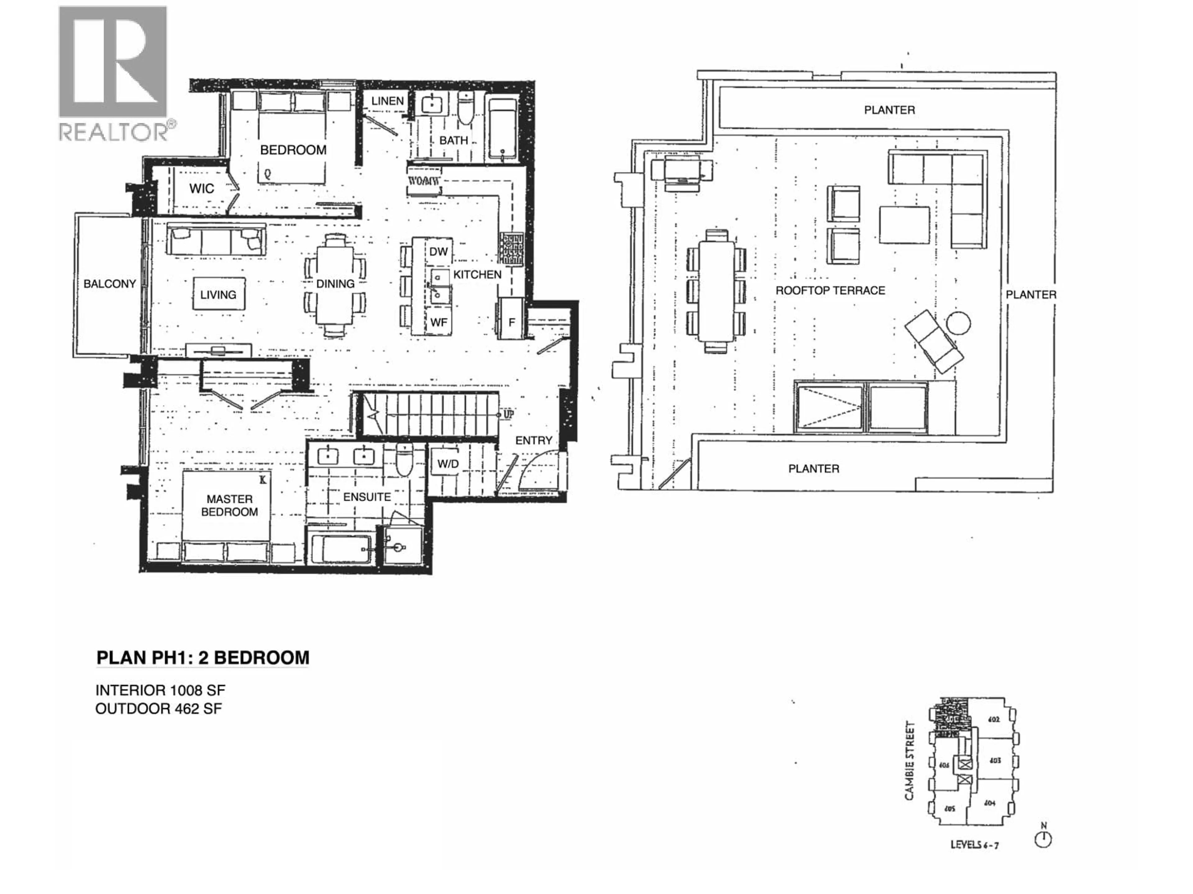 Floor plan for 601 - 4240 CAMBIE STREET, West Vancouver British Columbia V5Z0K6