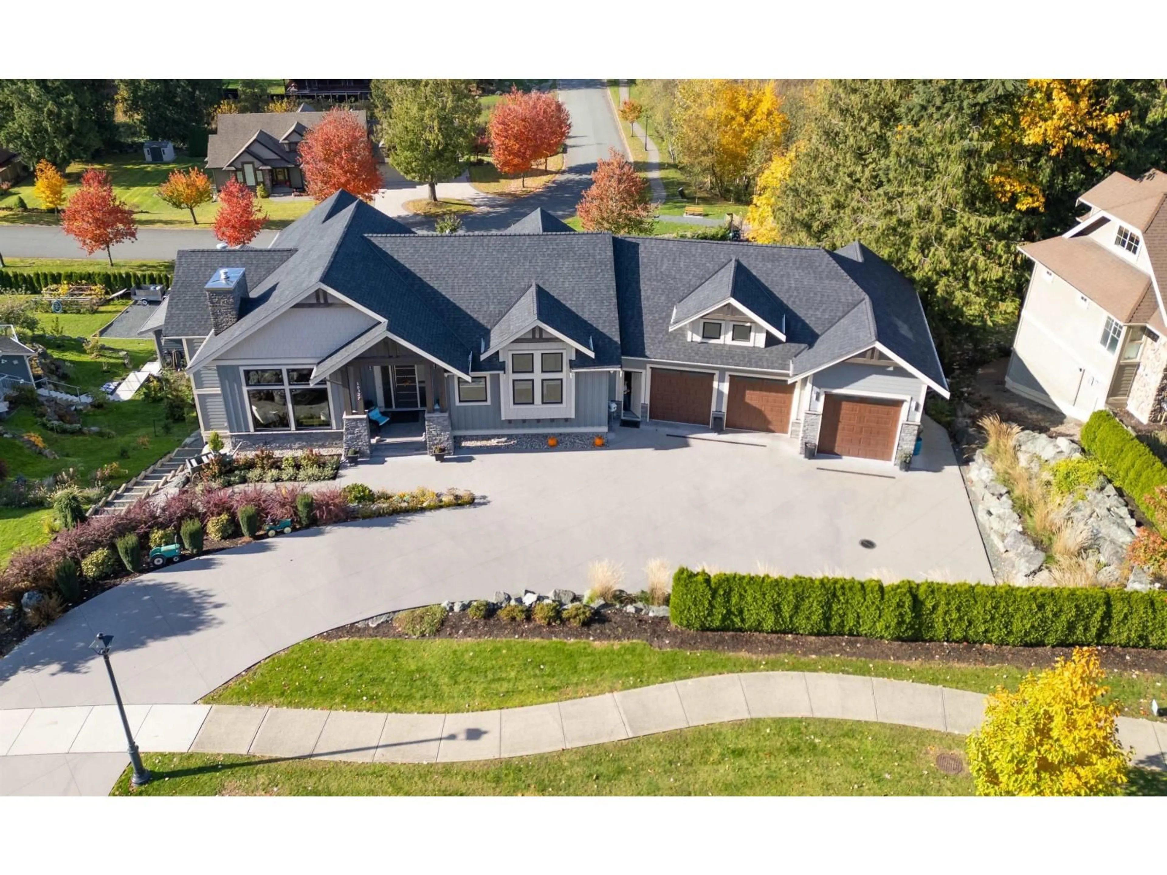 A pic from outside/outdoor area/front of a property/back of a property/a pic from drone, street for 10327 WOODROSE PLACE, Rosedale British Columbia V0X1X1