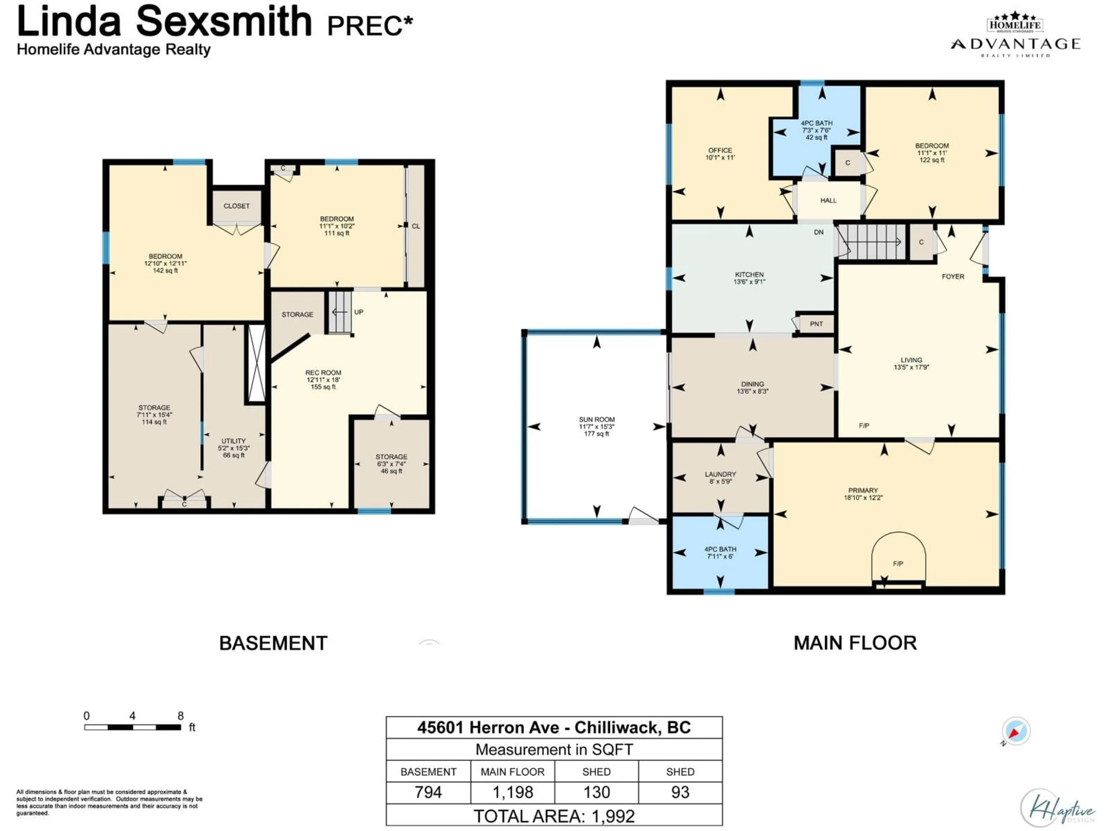 Floor plan for 45601 HERRON AVENUE, Chilliwack British Columbia V2P3G8