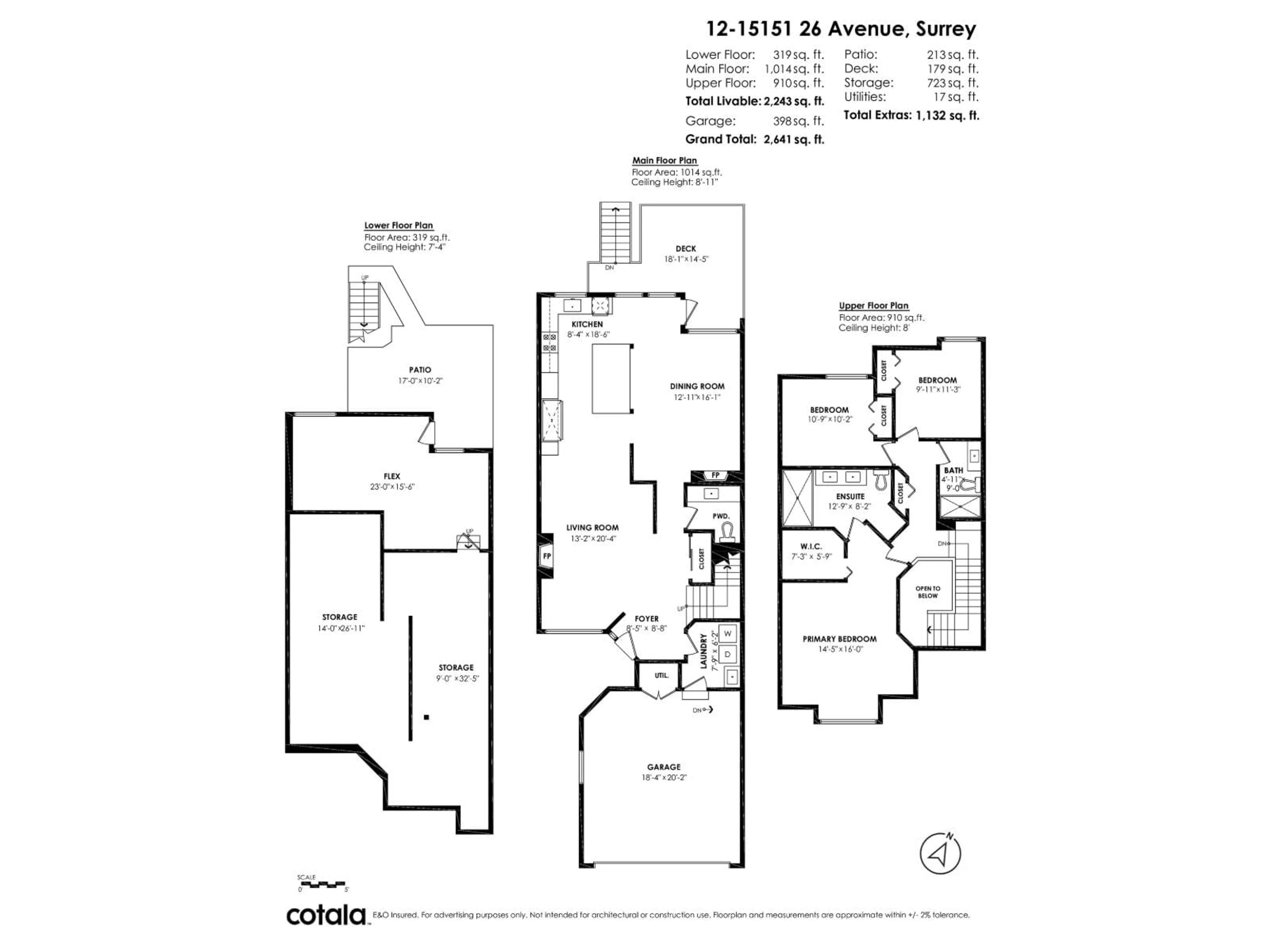 Floor plan for 12 - 15151 26, Surrey British Columbia V4P2Z8