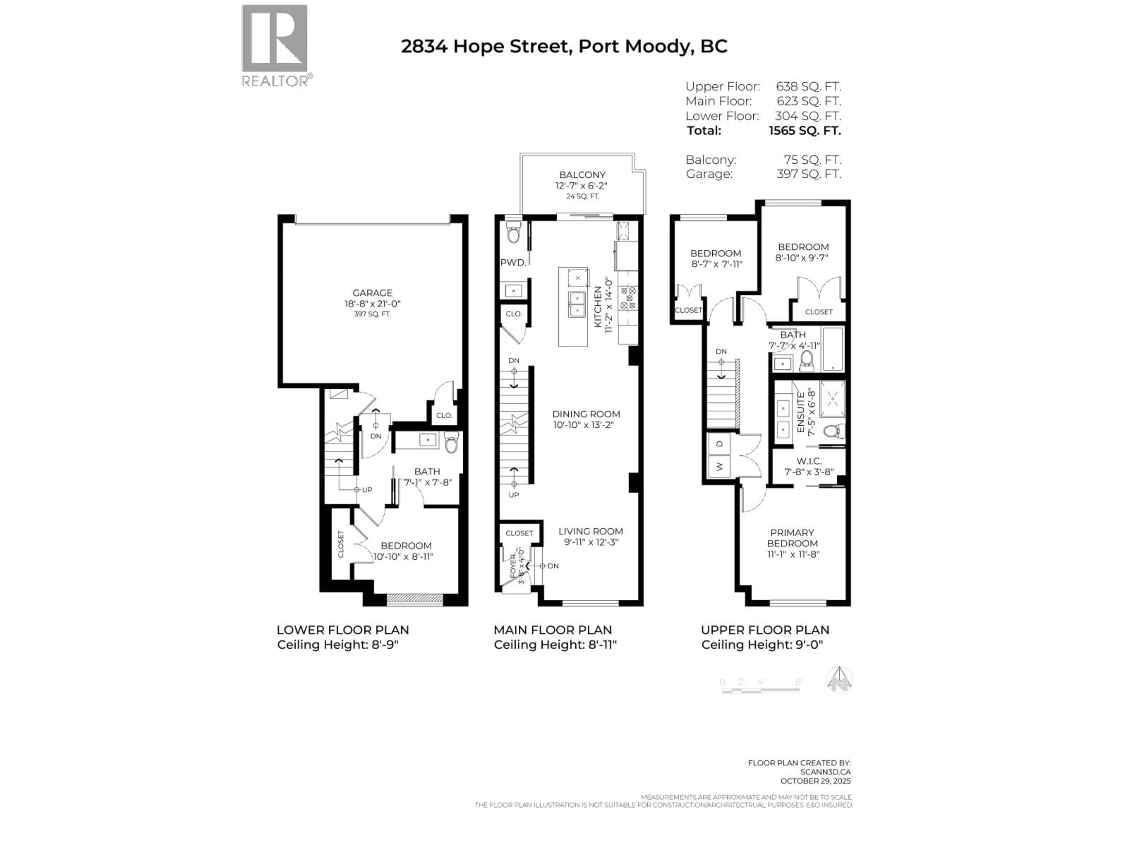 Floor plan for 2834 HOPE STREET, Port Moody British Columbia V3H0L6