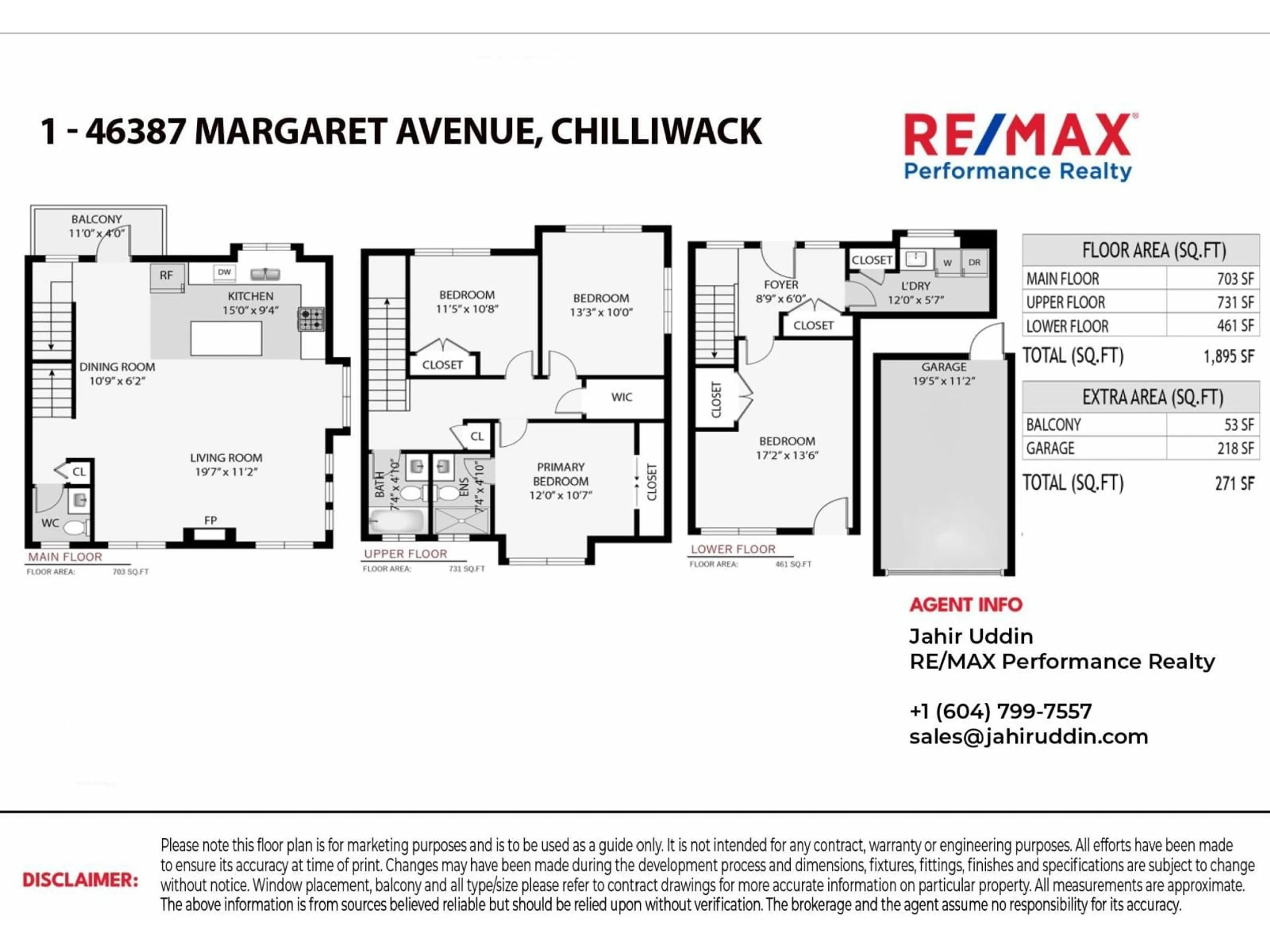Floor plan for 1 - 46387 MARGARET AVENUE, Chilliwack British Columbia V2P2G8