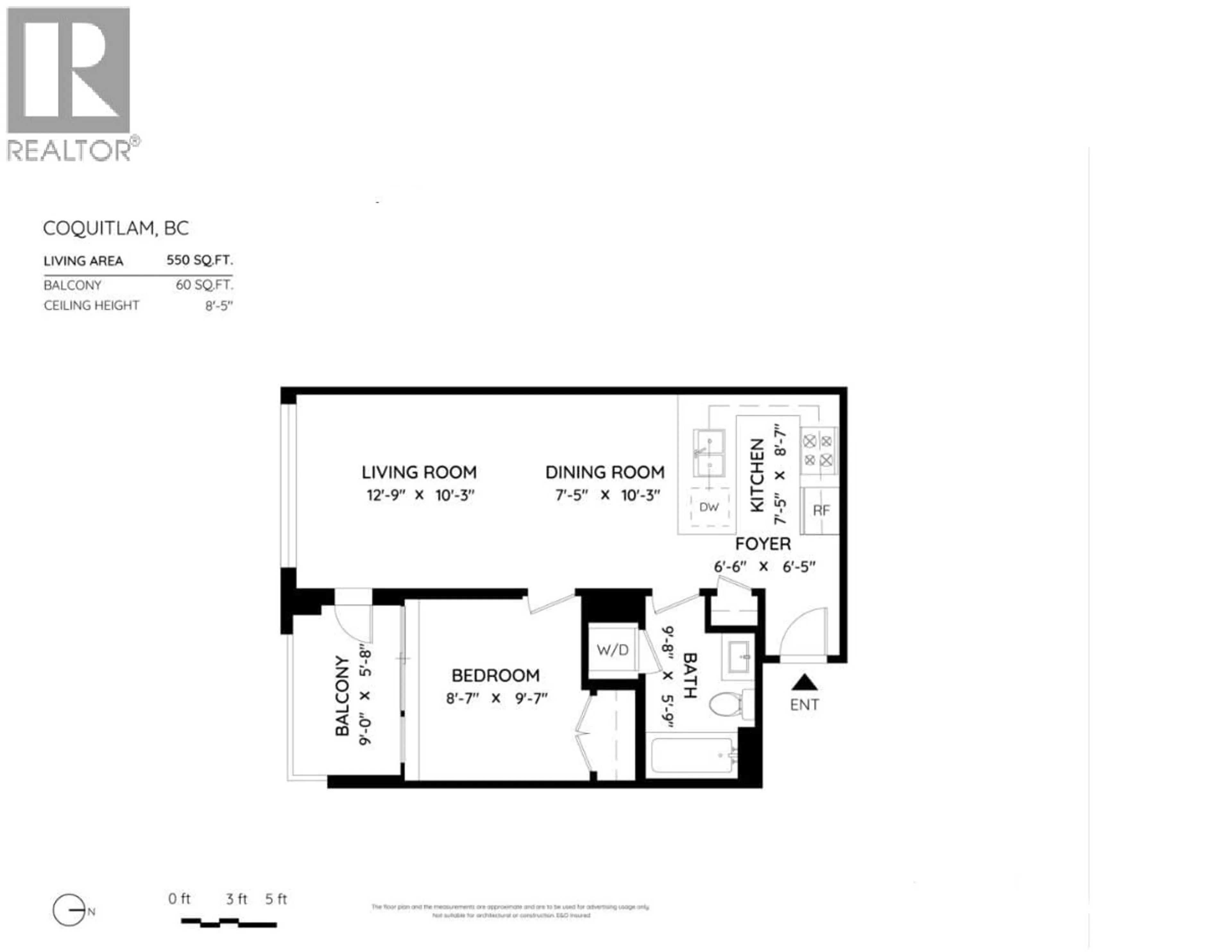 Floor plan for 3505 - 2975 ATLANTIC AVENUE, Coquitlam British Columbia V3B0C5