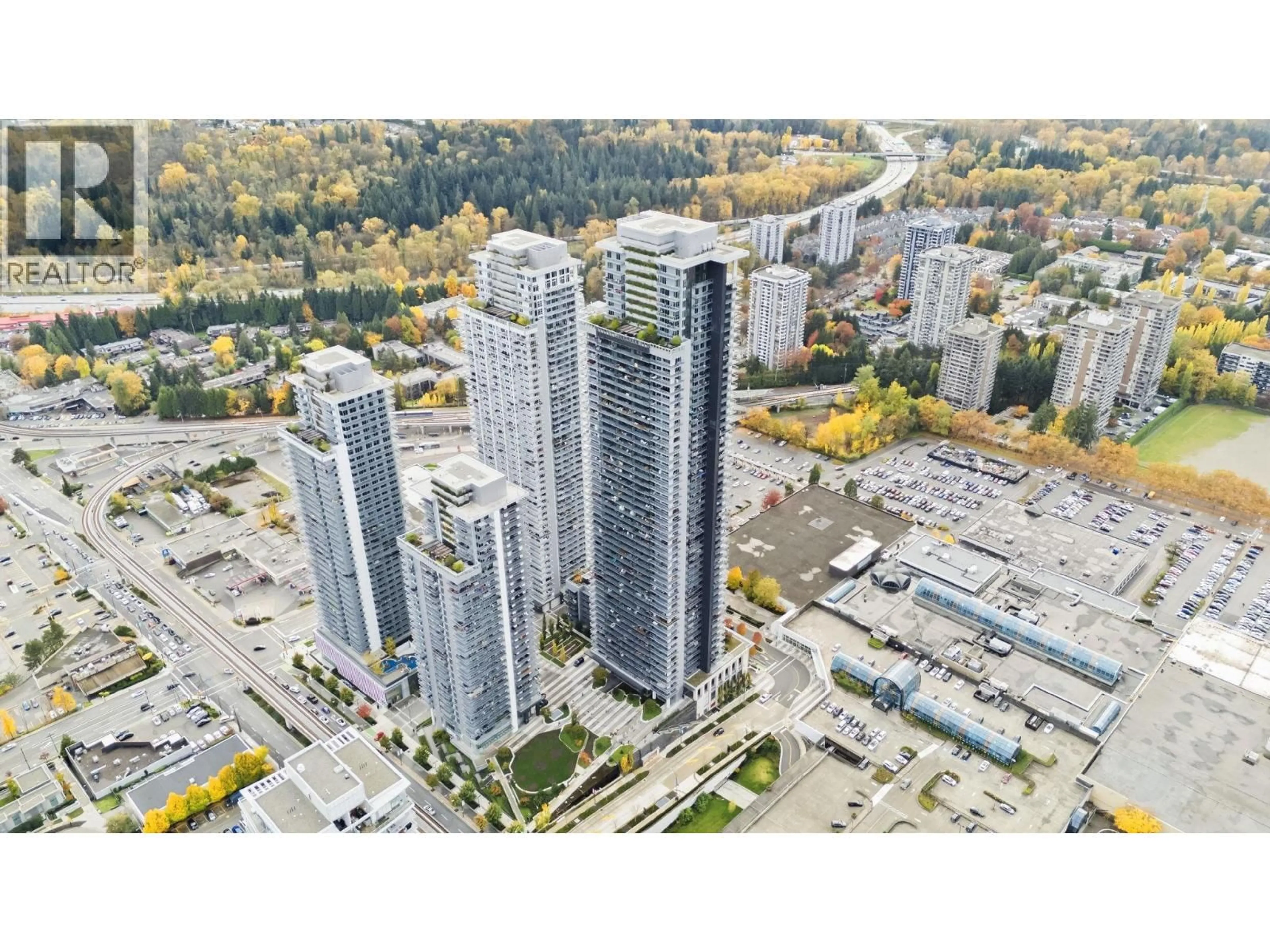 A pic from outside/outdoor area/front of a property/back of a property/a pic from drone, city buildings view from balcony for 2306 - 3809 EVERGREEN PLACE, Burnaby British Columbia V3J0M1