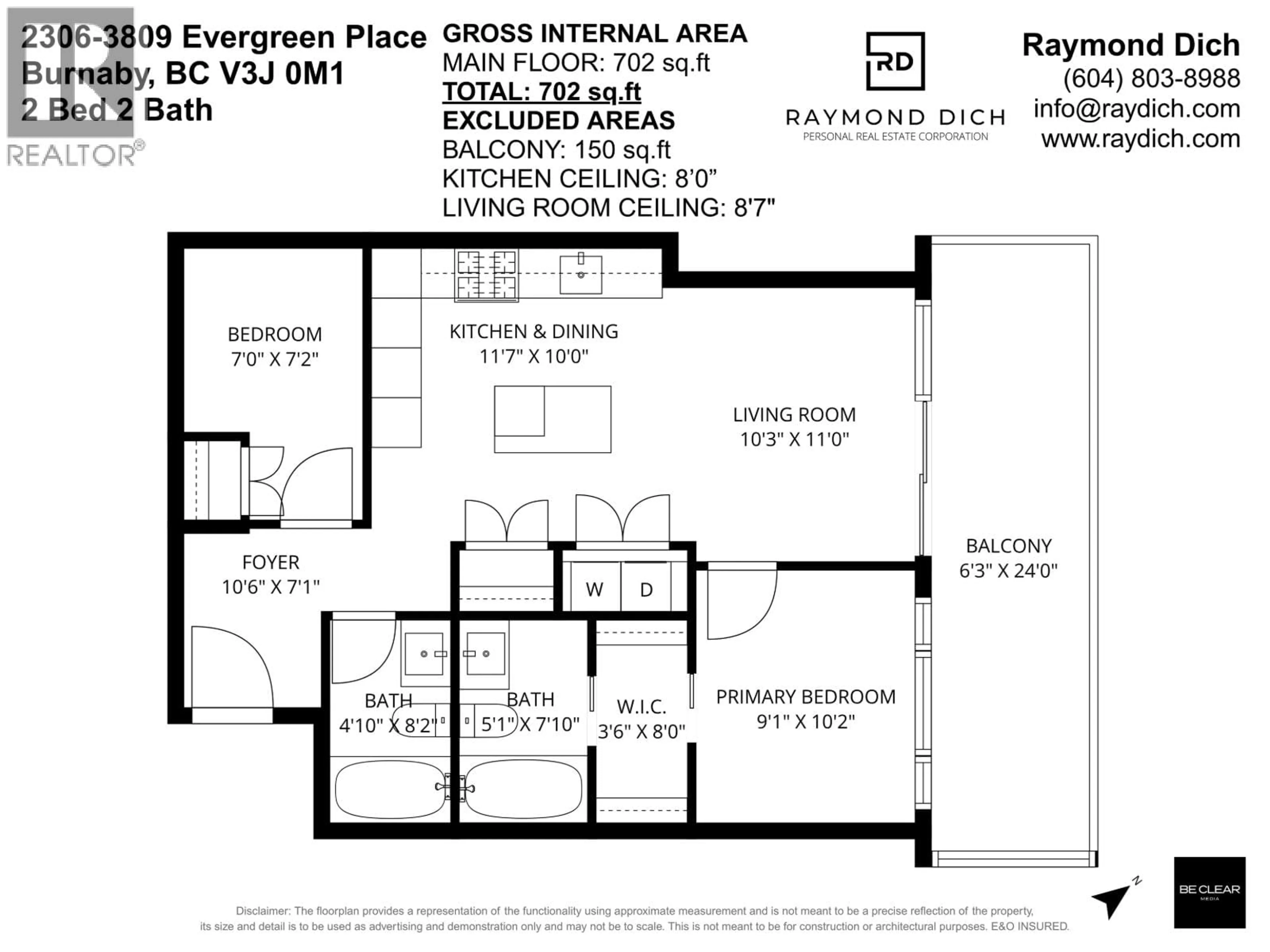 Floor plan for 2306 - 3809 EVERGREEN PLACE, Burnaby British Columbia V3J0M1