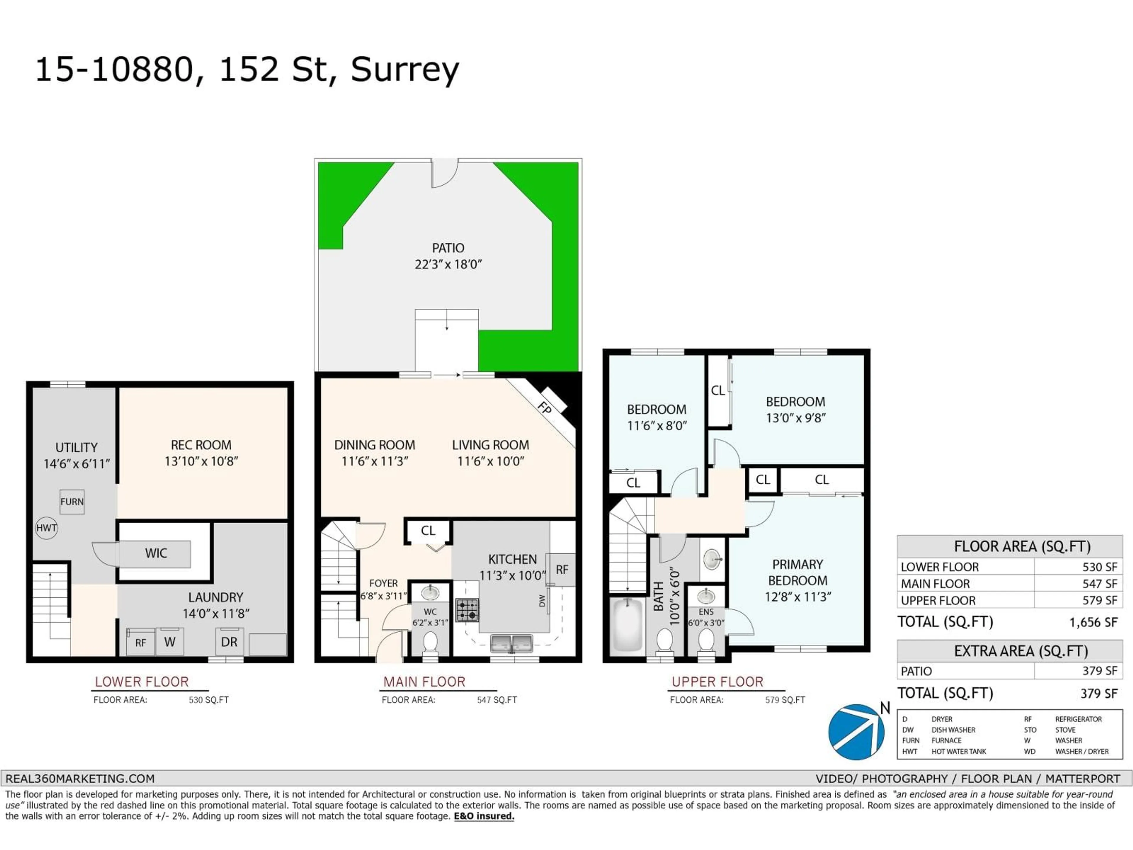 Floor plan for 15 - 10880 152 STREET, Surrey British Columbia V3R4H4