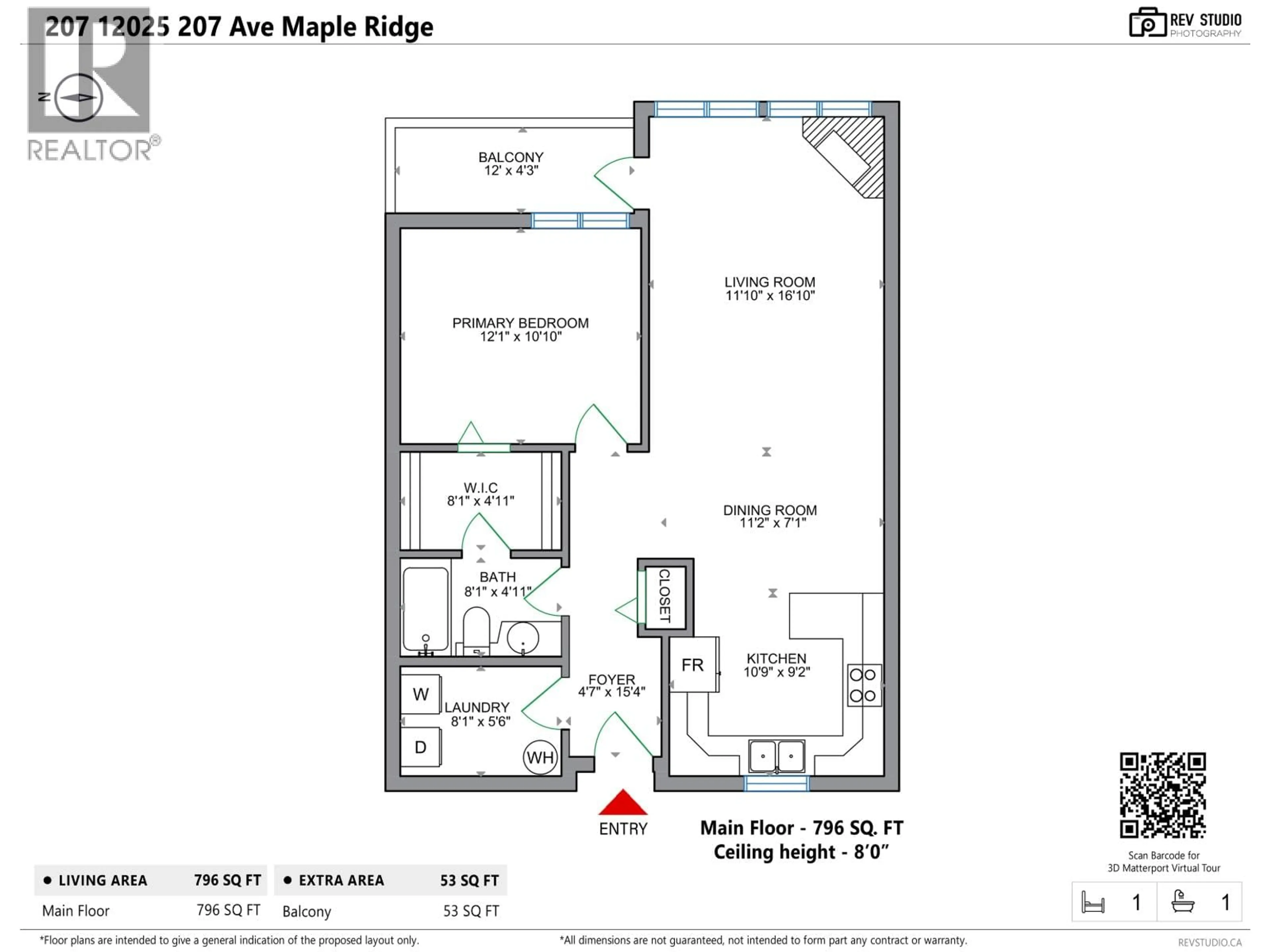 Floor plan for 207 - 12025 207A STREET, Maple Ridge British Columbia V2X0R3