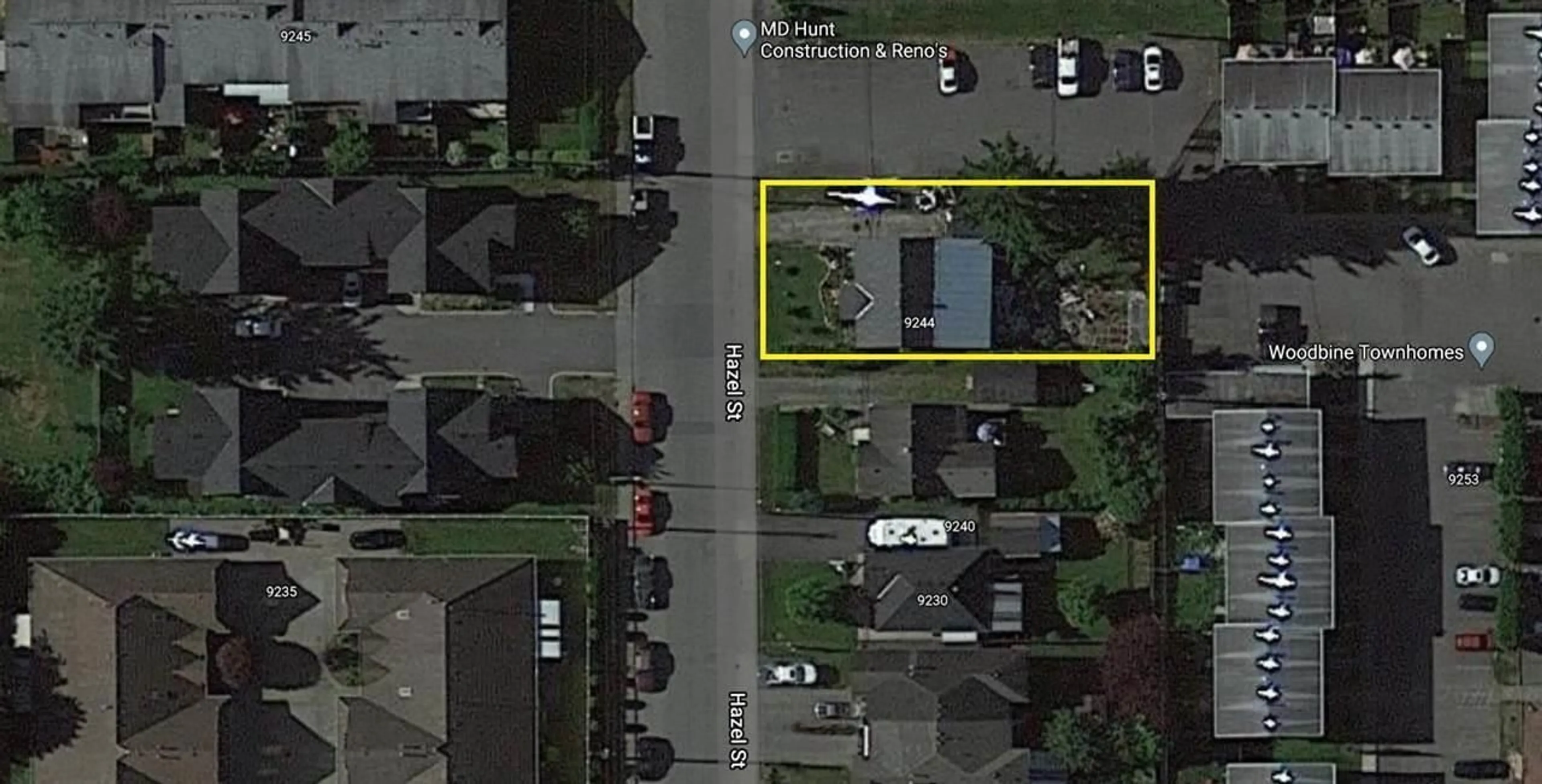 A pic from outside/outdoor area/front of a property/back of a property/a pic from drone, street for 9244 HAZEL STREET, Chilliwack British Columbia V2P5N6