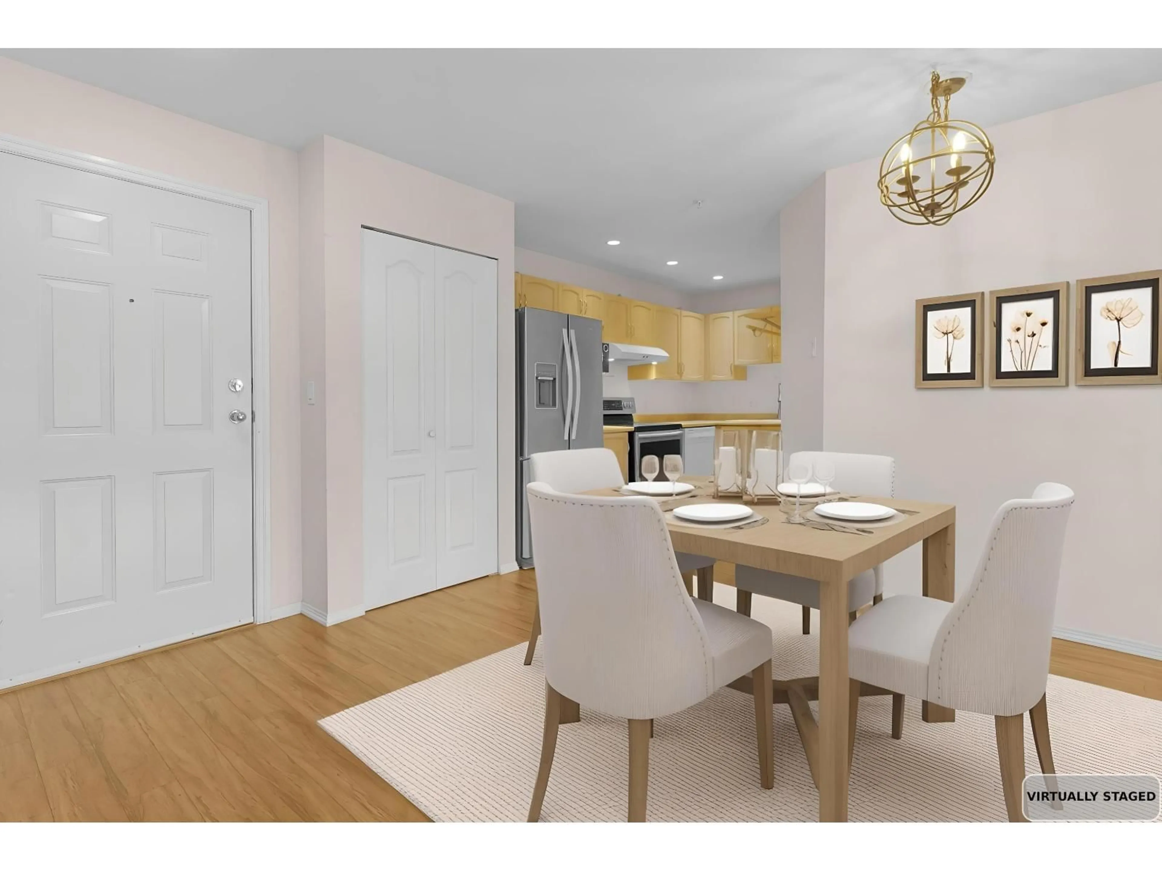 Dining room, wood/laminate floor for 406 - 2960 TRETHEWEY, Abbotsford British Columbia V2T6P5