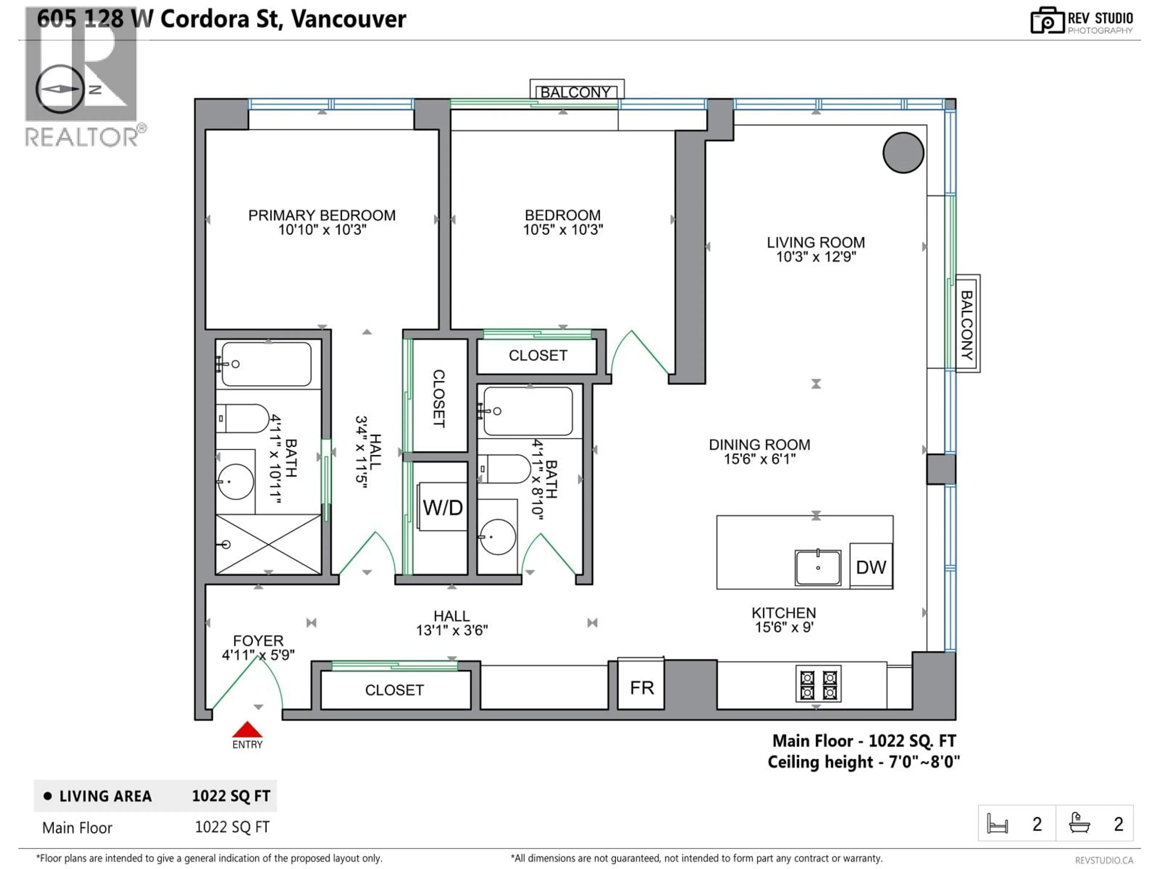 Floor plan for 605 - 128 CORDOVA STREET, Vancouver British Columbia V6B0E6