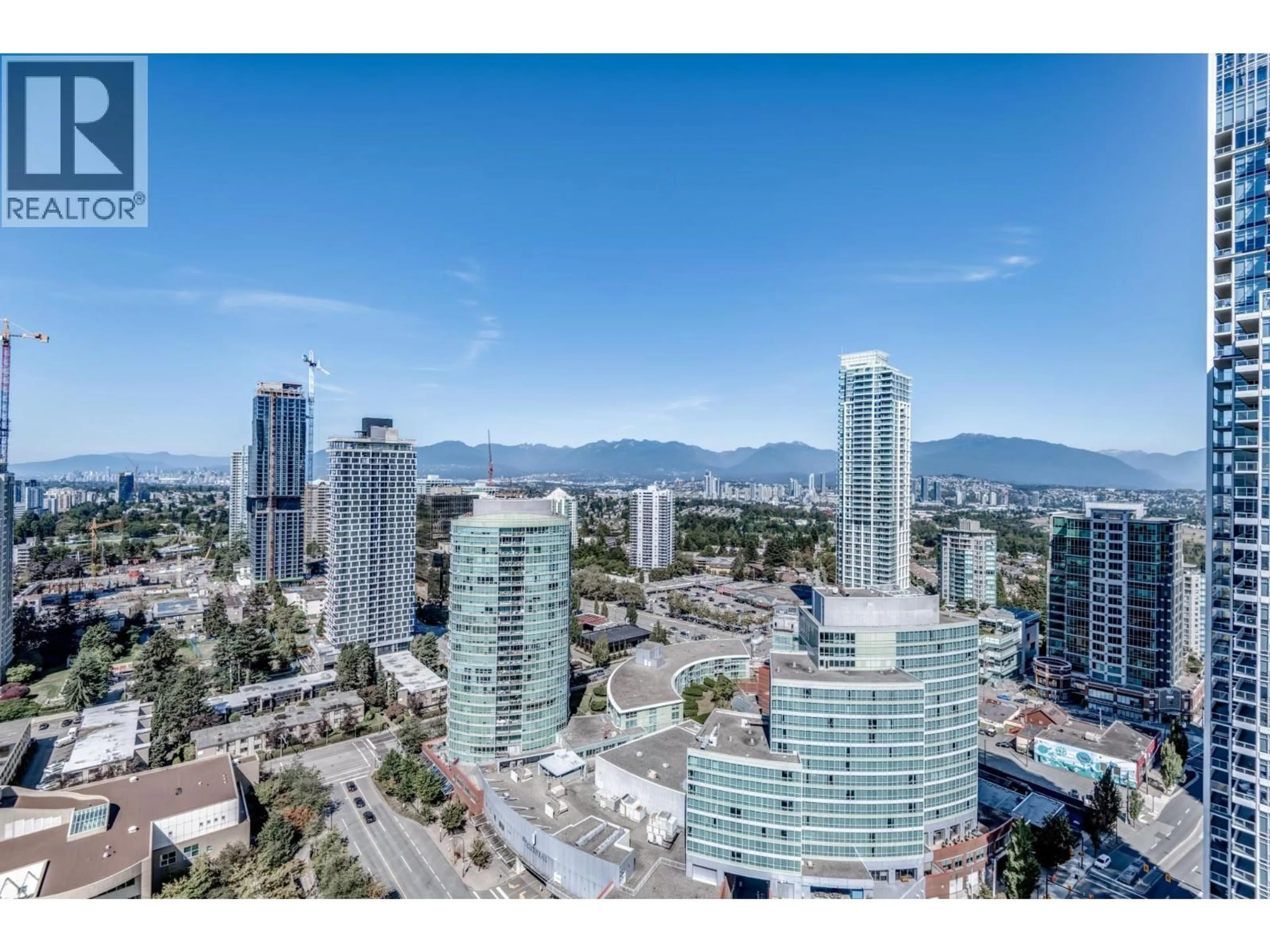 A pic from outside/outdoor area/front of a property/back of a property/a pic from drone, city buildings view from balcony for 2801 - 6220 MCKAY AVENUE, Burnaby British Columbia V5H4M8