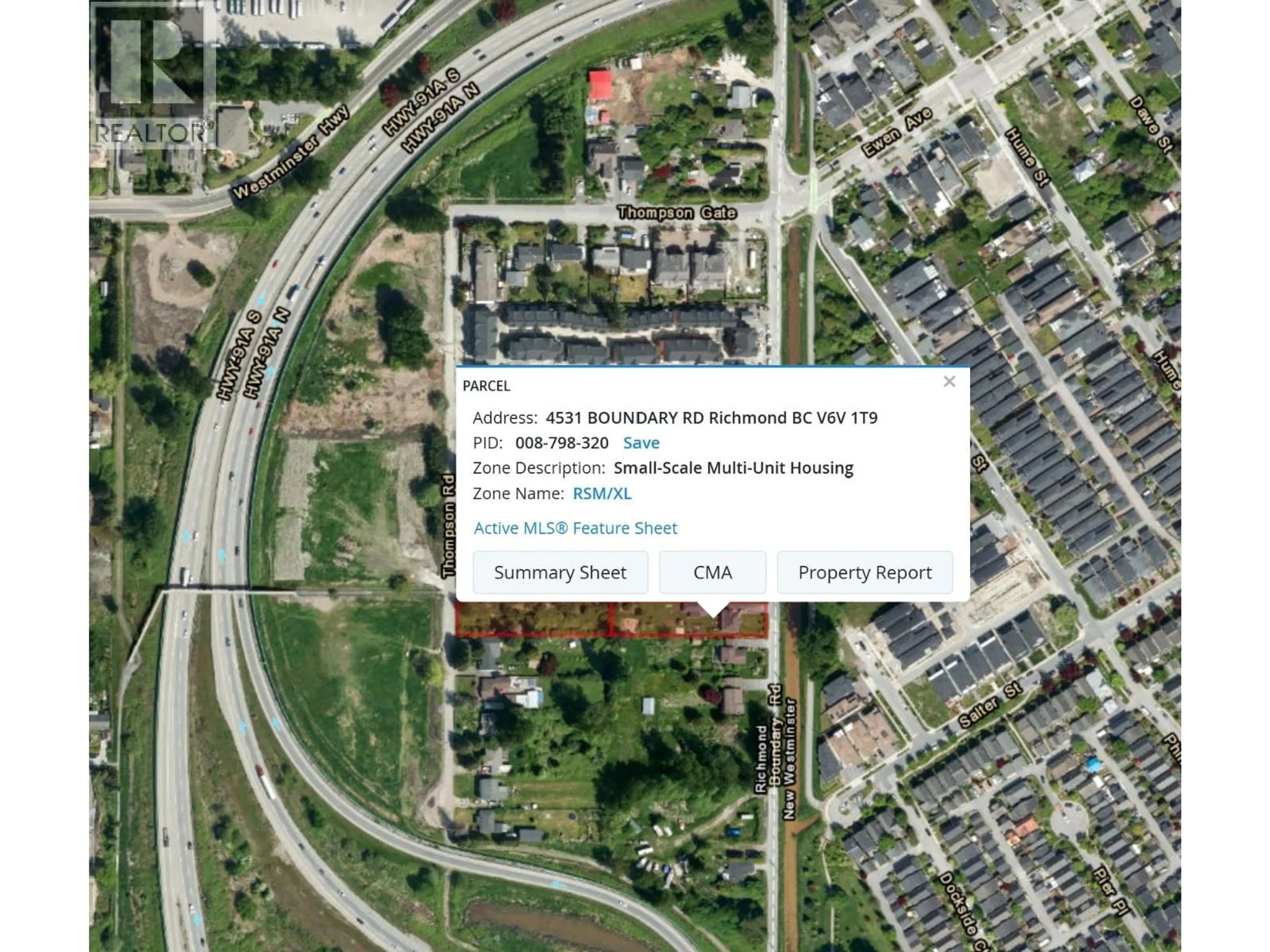 Picture of a map for 4531 BOUNDARY ROAD, Richmond British Columbia V6V1T9