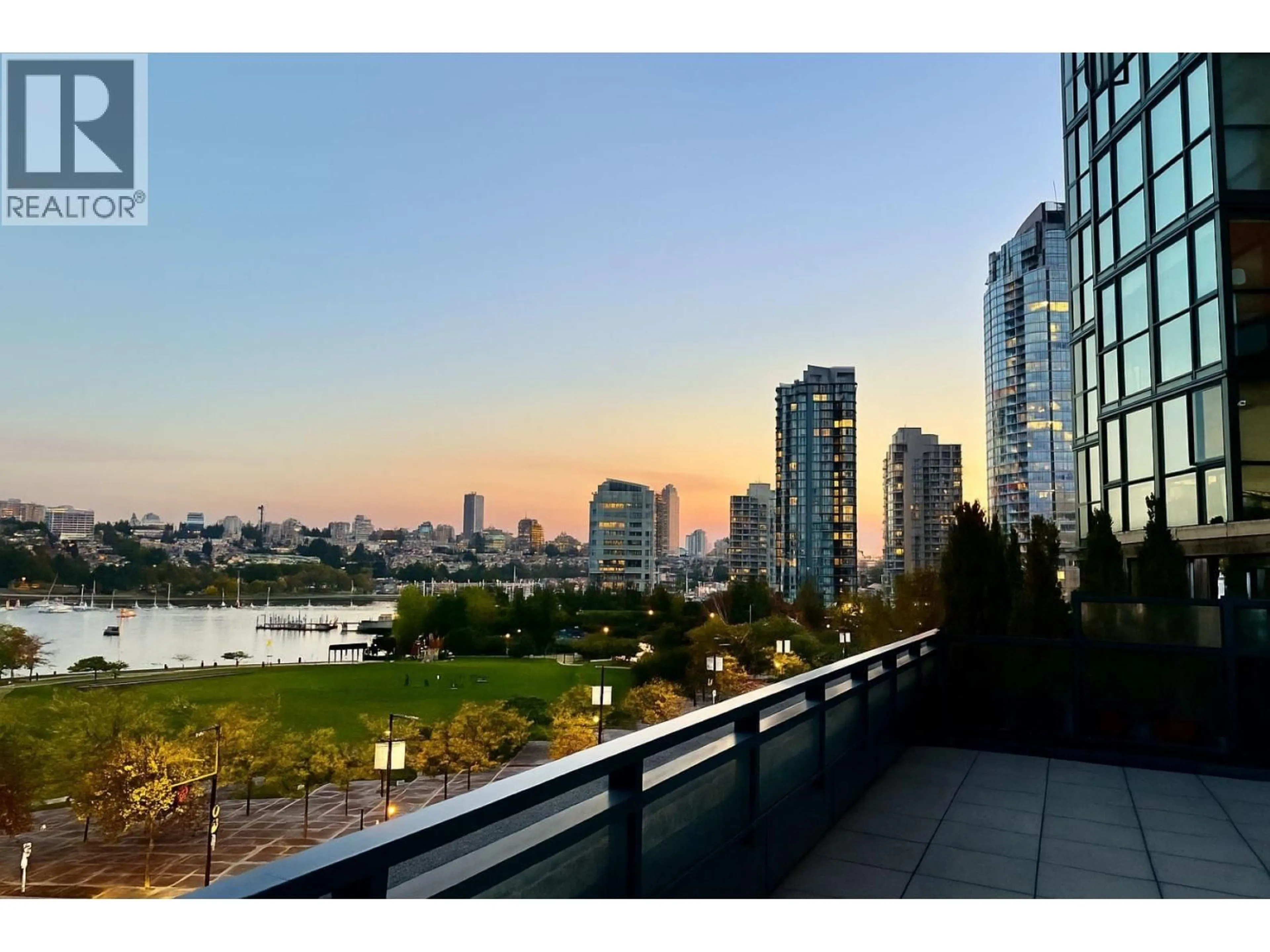 Patio, city buildings view from balcony for 706 - 289 DRAKE STREET, Vancouver British Columbia V6B5Z5