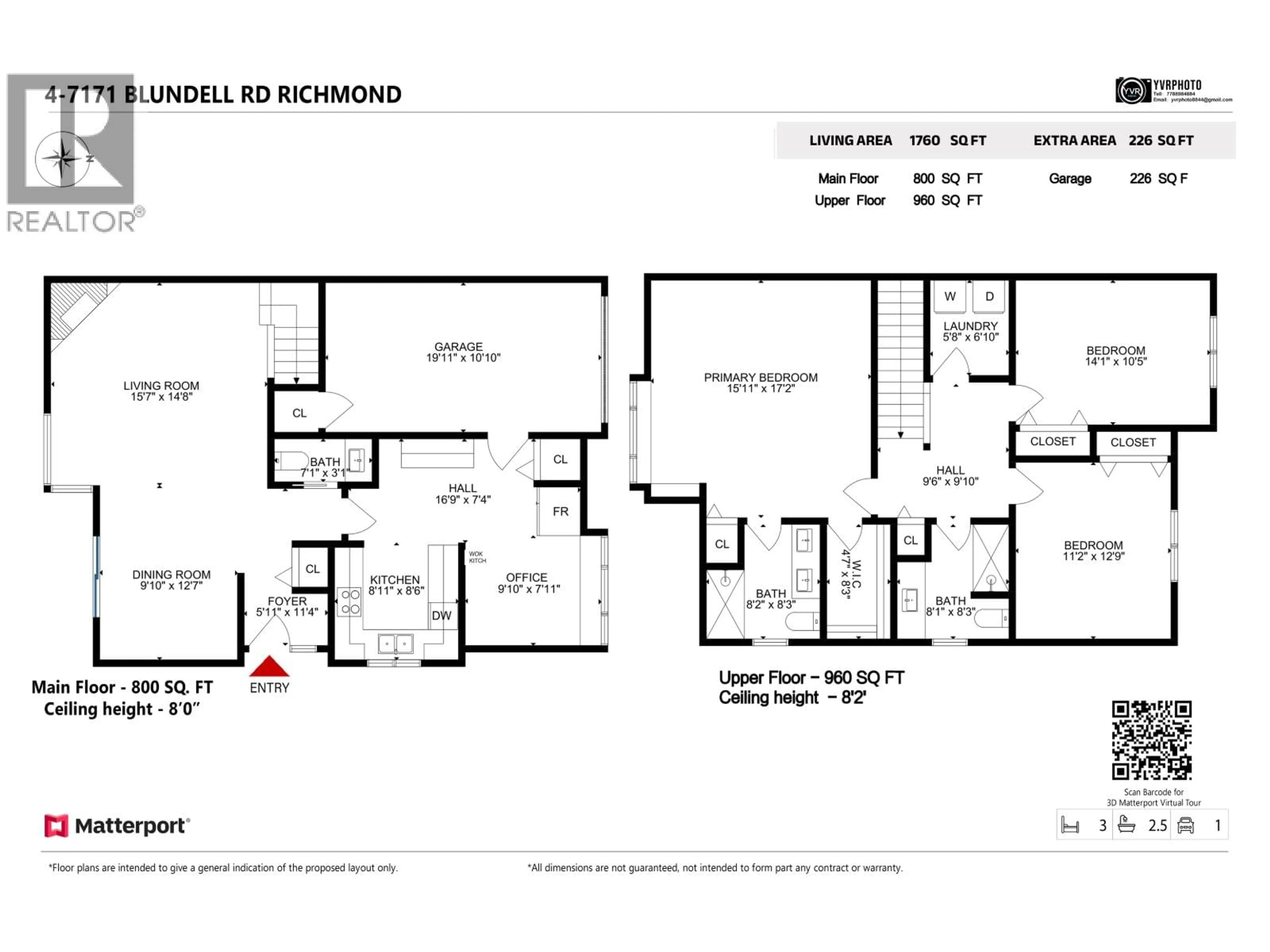 Floor plan for 4 - 7171 BLUNDELL ROAD, Richmond British Columbia V6Y1J5