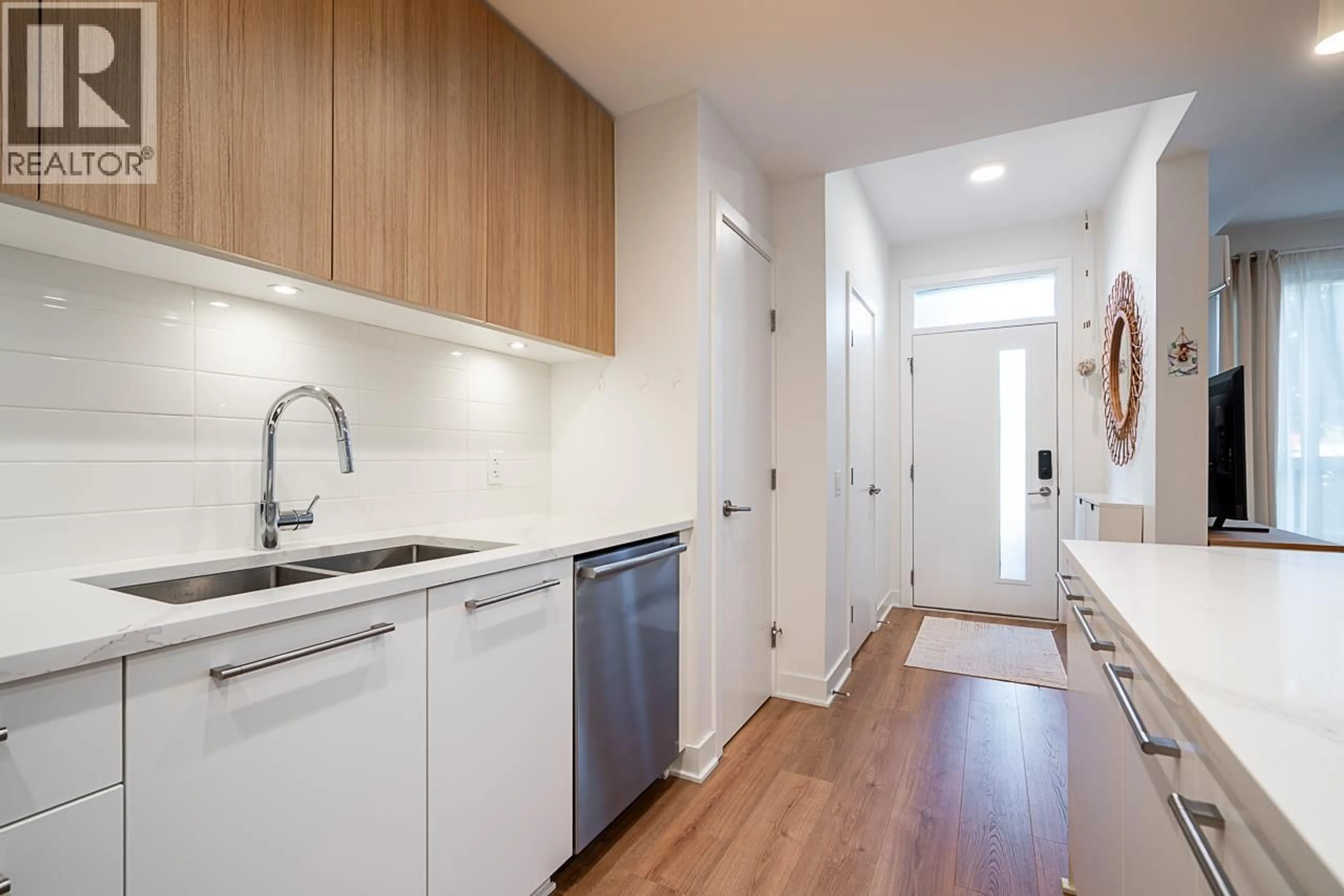 Standard kitchen, wood/laminate floor for 103 - 2035 GLENAIRE DRIVE, North Vancouver British Columbia V7P1Y2