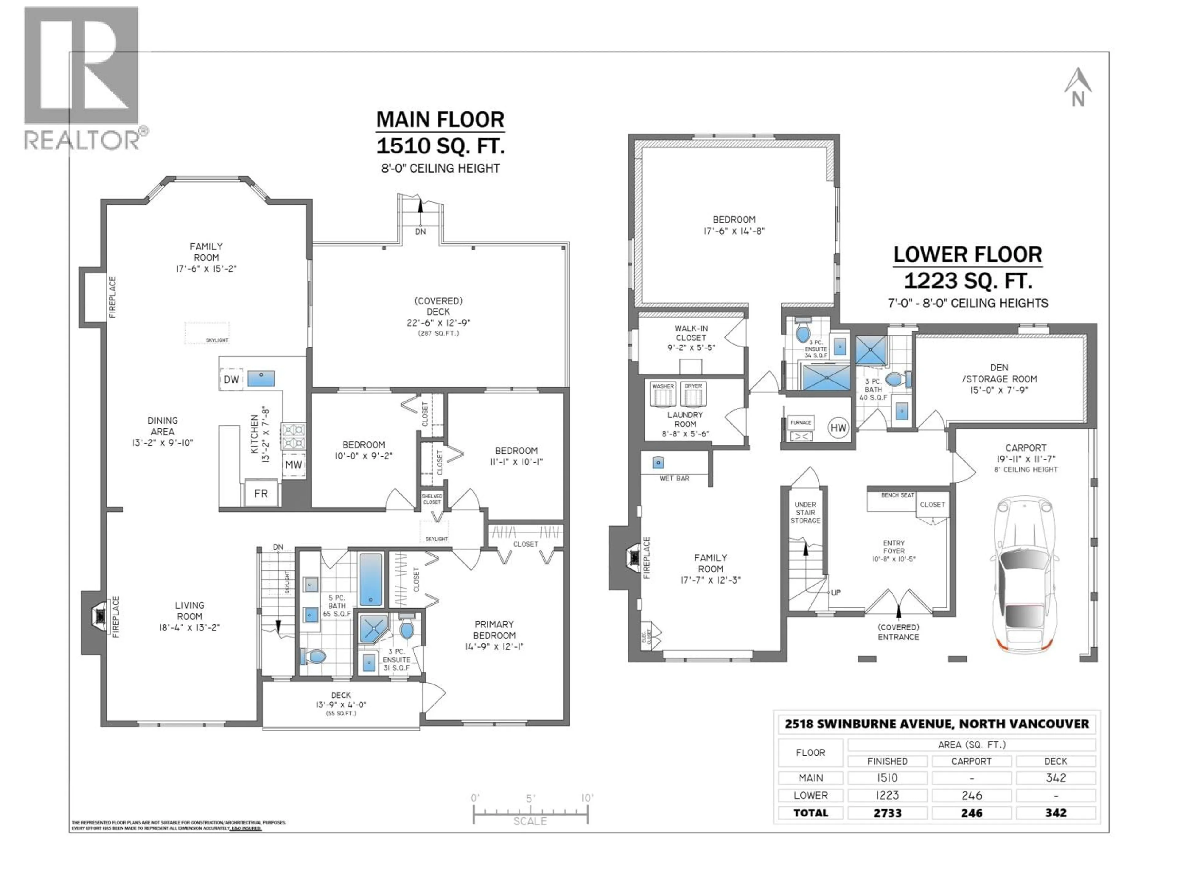 Floor plan for 2518 SWINBURNE AVENUE, North Vancouver British Columbia V7H1L5