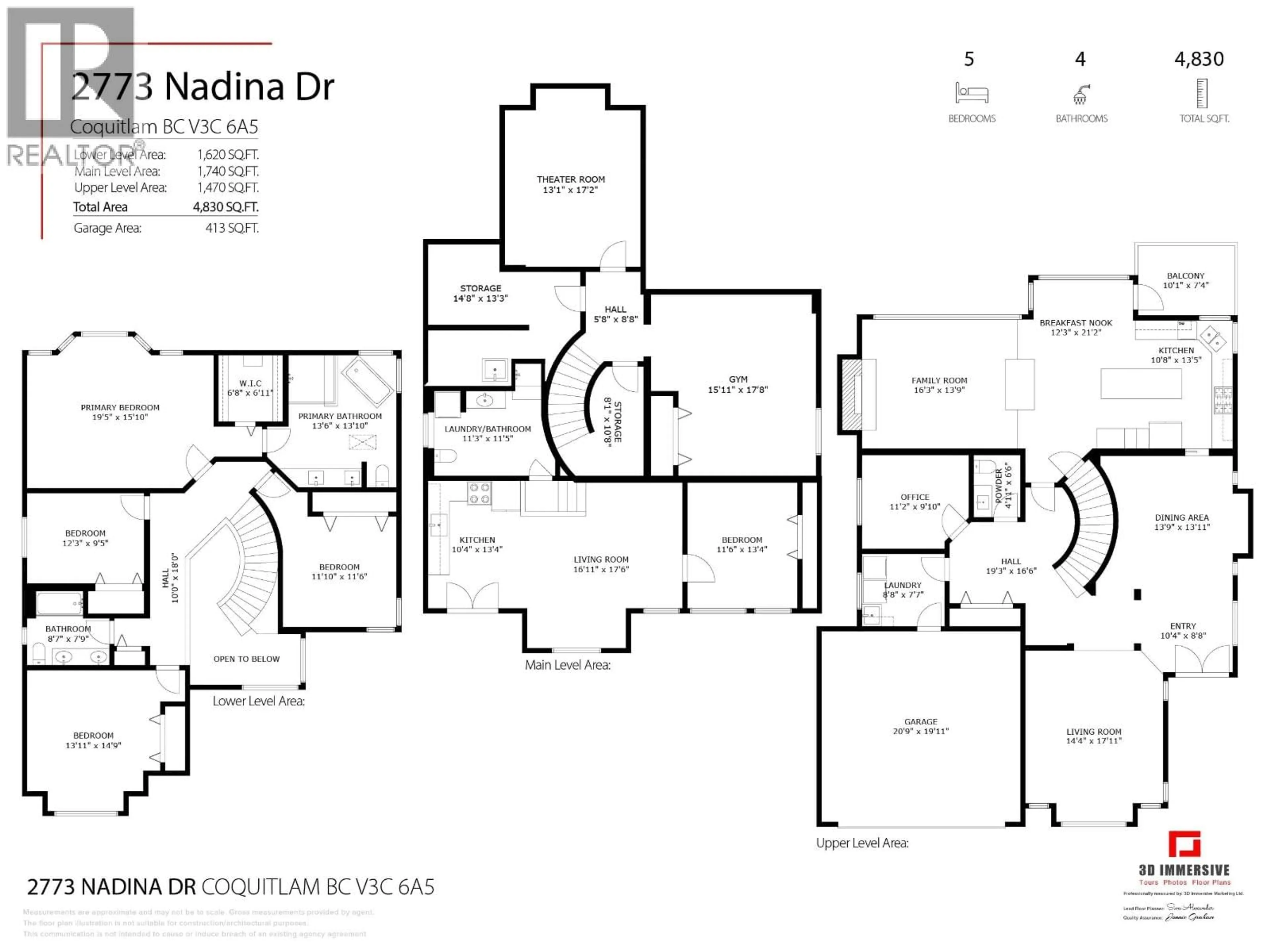 Floor plan for 2773 NADINA DRIVE, Coquitlam British Columbia V3C6A5