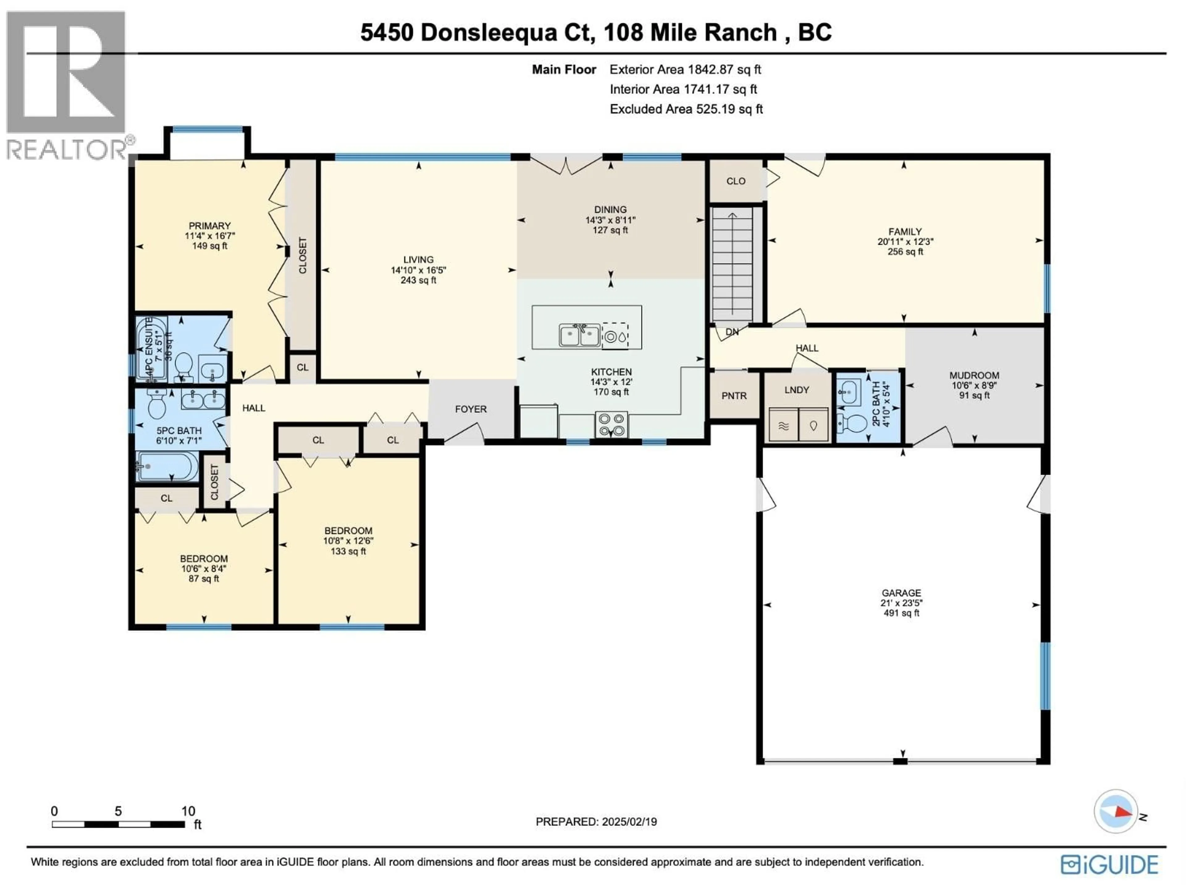 Floor plan for 5450 DONSLEEQUA COURT, 108 Mile Ranch British Columbia V0K2Z0