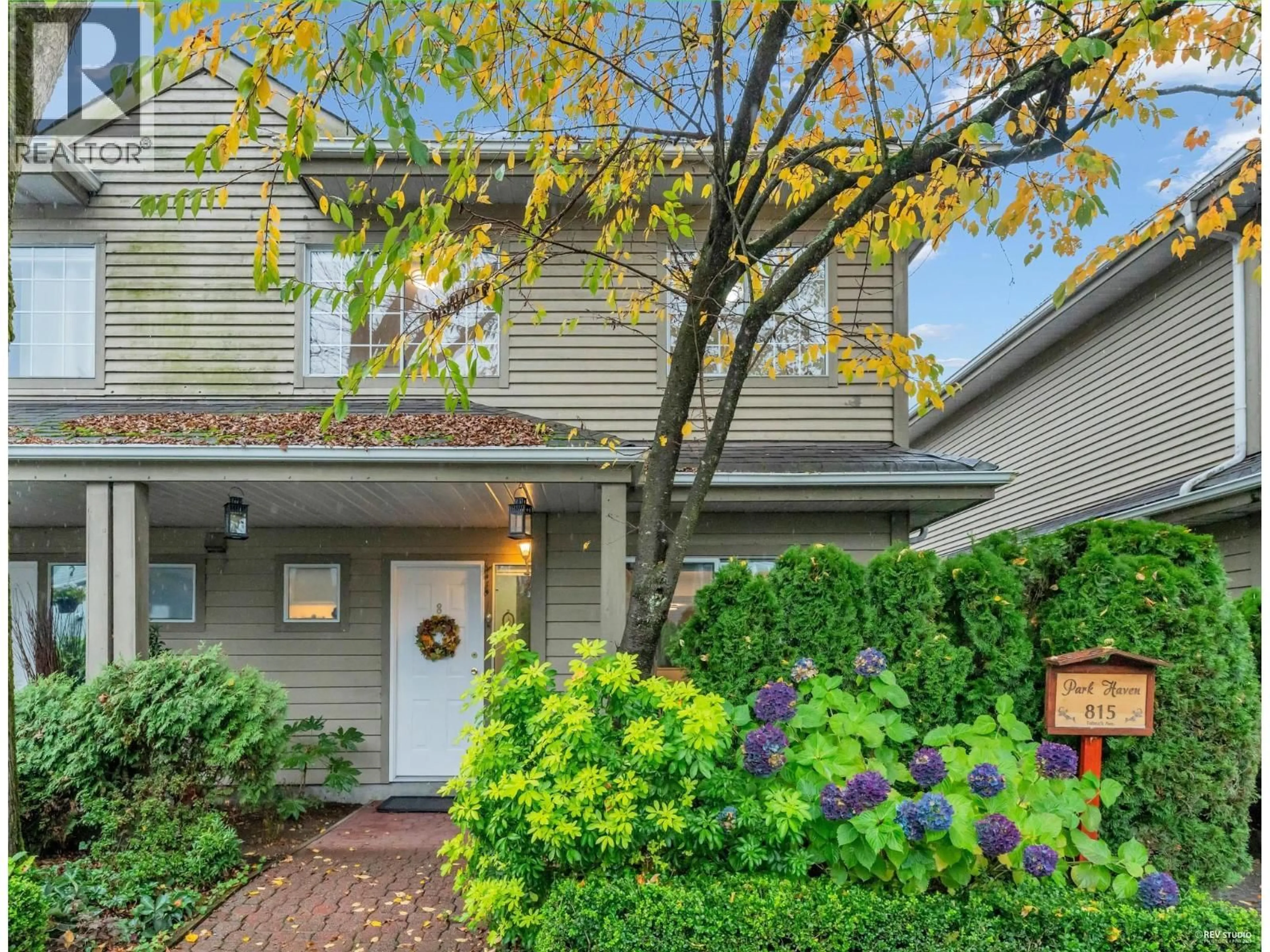 Home with vinyl exterior material, street for 8 - 815 TOBRUCK AVENUE, North Vancouver British Columbia V7P1V9