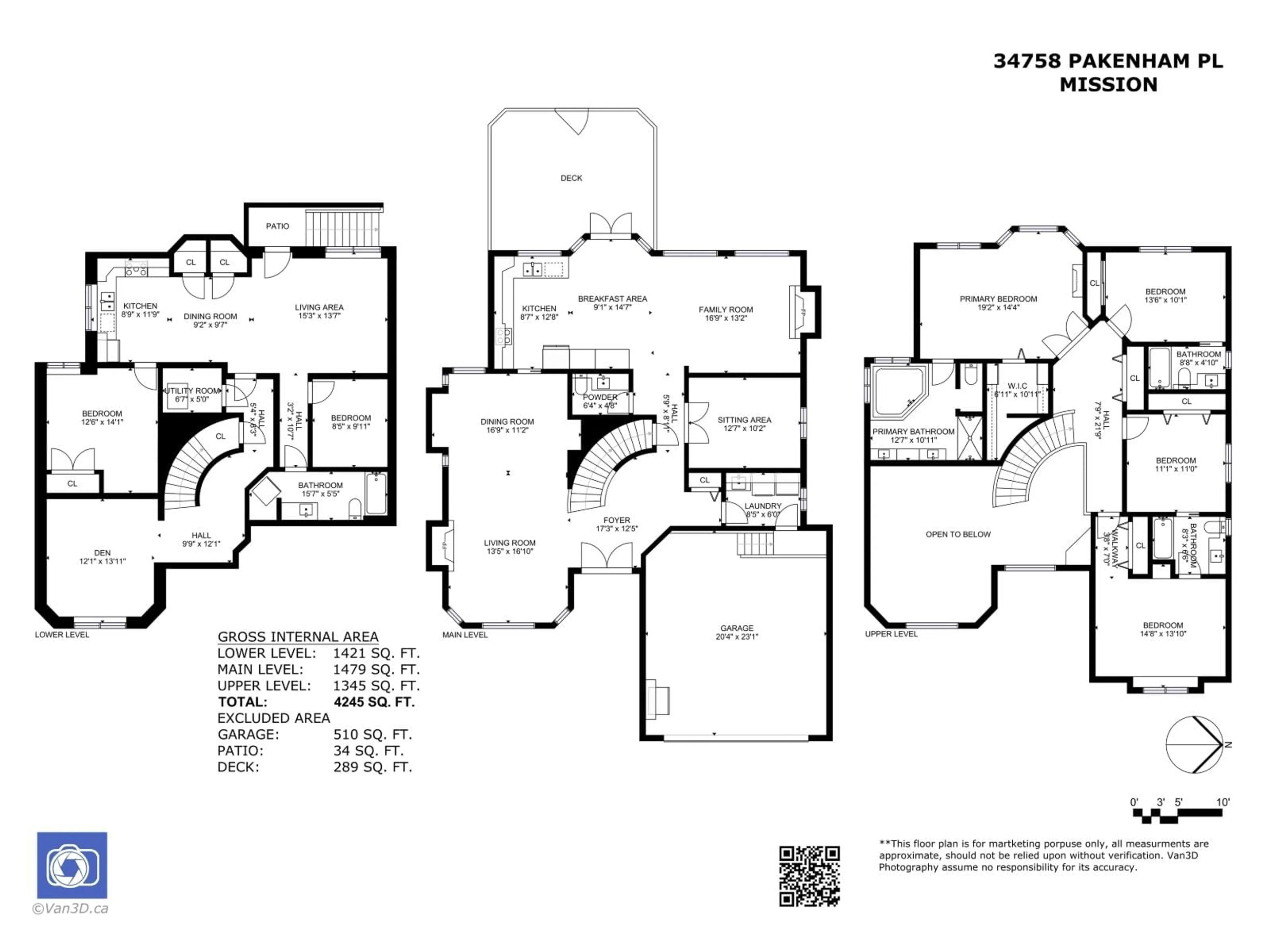 Floor plan for 34758 PAKENHAM, Mission British Columbia V2V7A6