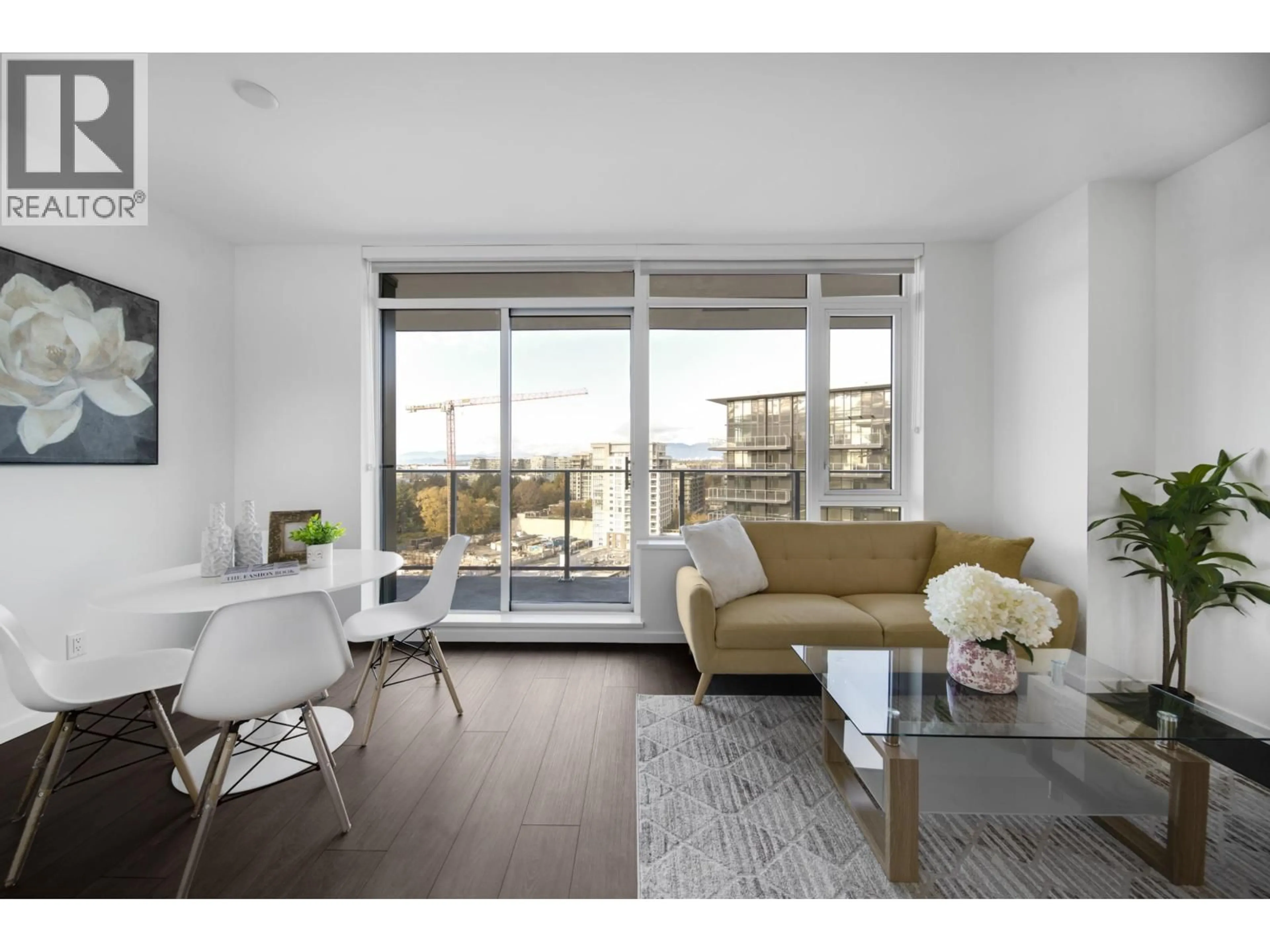 Living room with furniture, wood/laminate floor for 1203 - 6500 MINORU BOULEVARD, Richmond British Columbia V6Y0N2