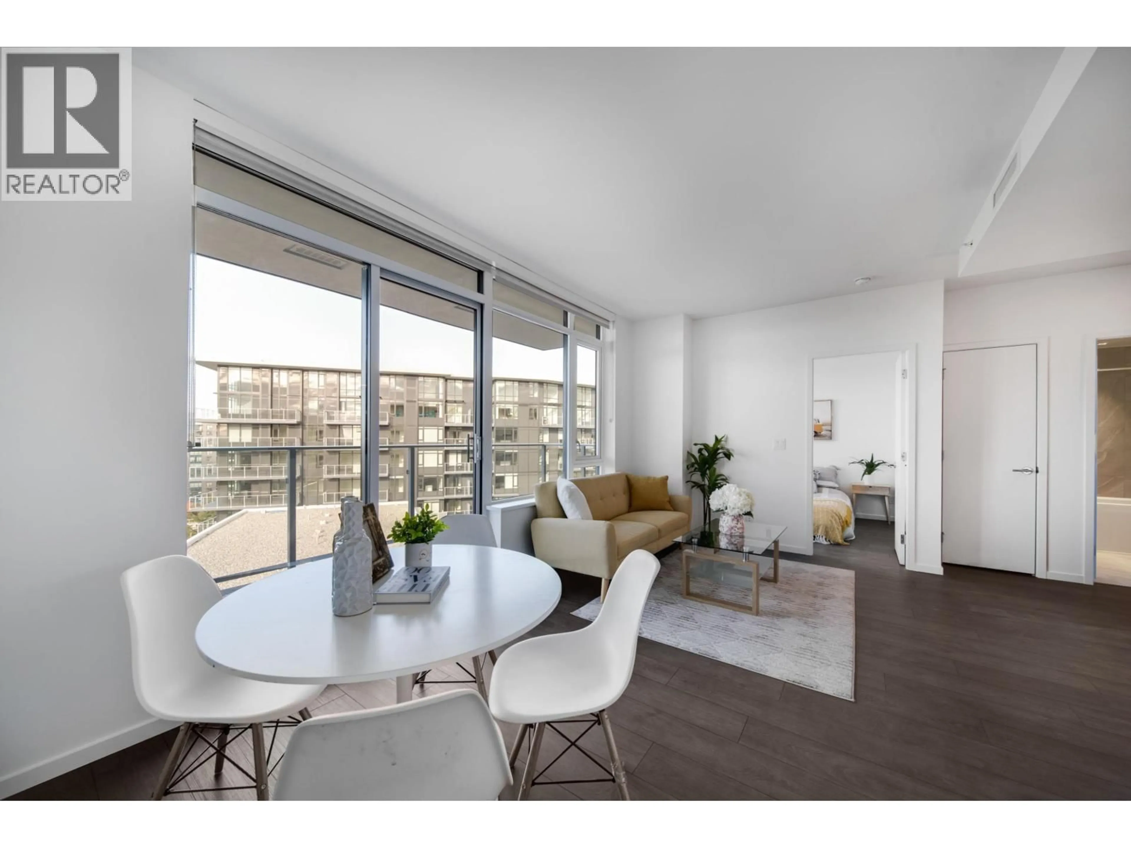 Living room with furniture, wood/laminate floor for 1203 - 6500 MINORU BOULEVARD, Richmond British Columbia V6Y0N2