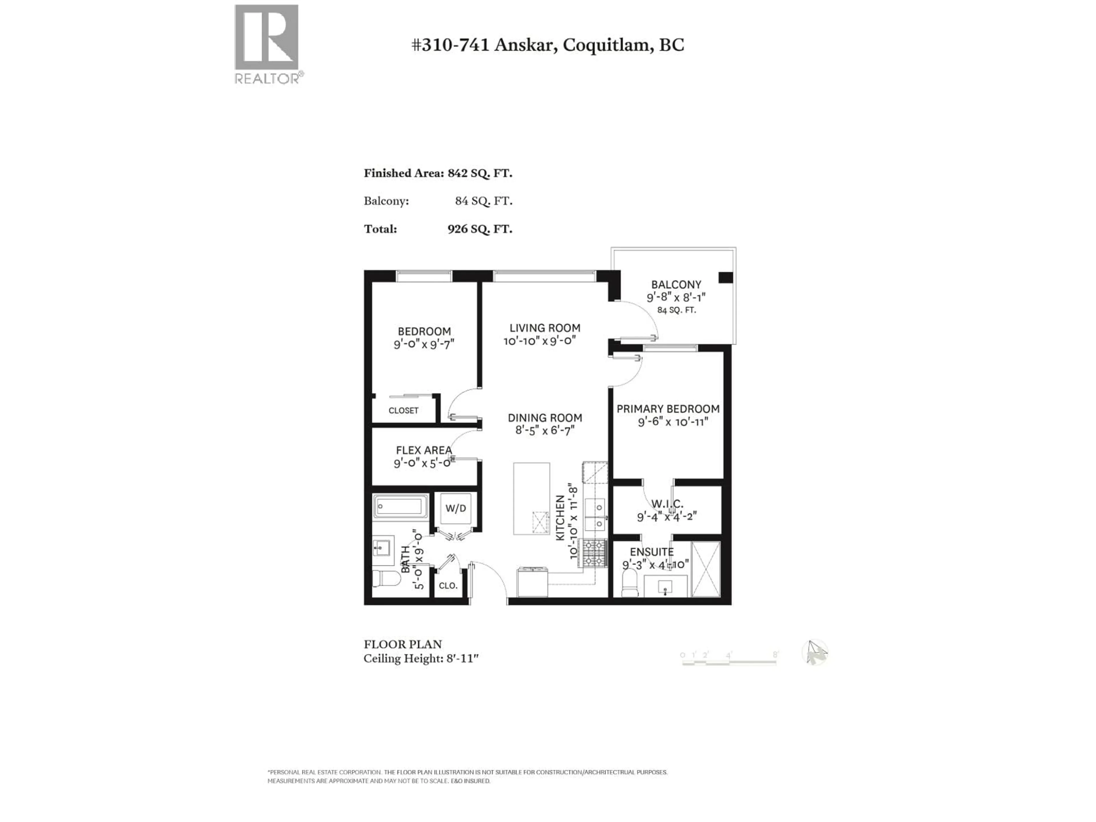 Floor plan for 310 - 741 ANSKAR COURT, Coquitlam British Columbia V3J0N3