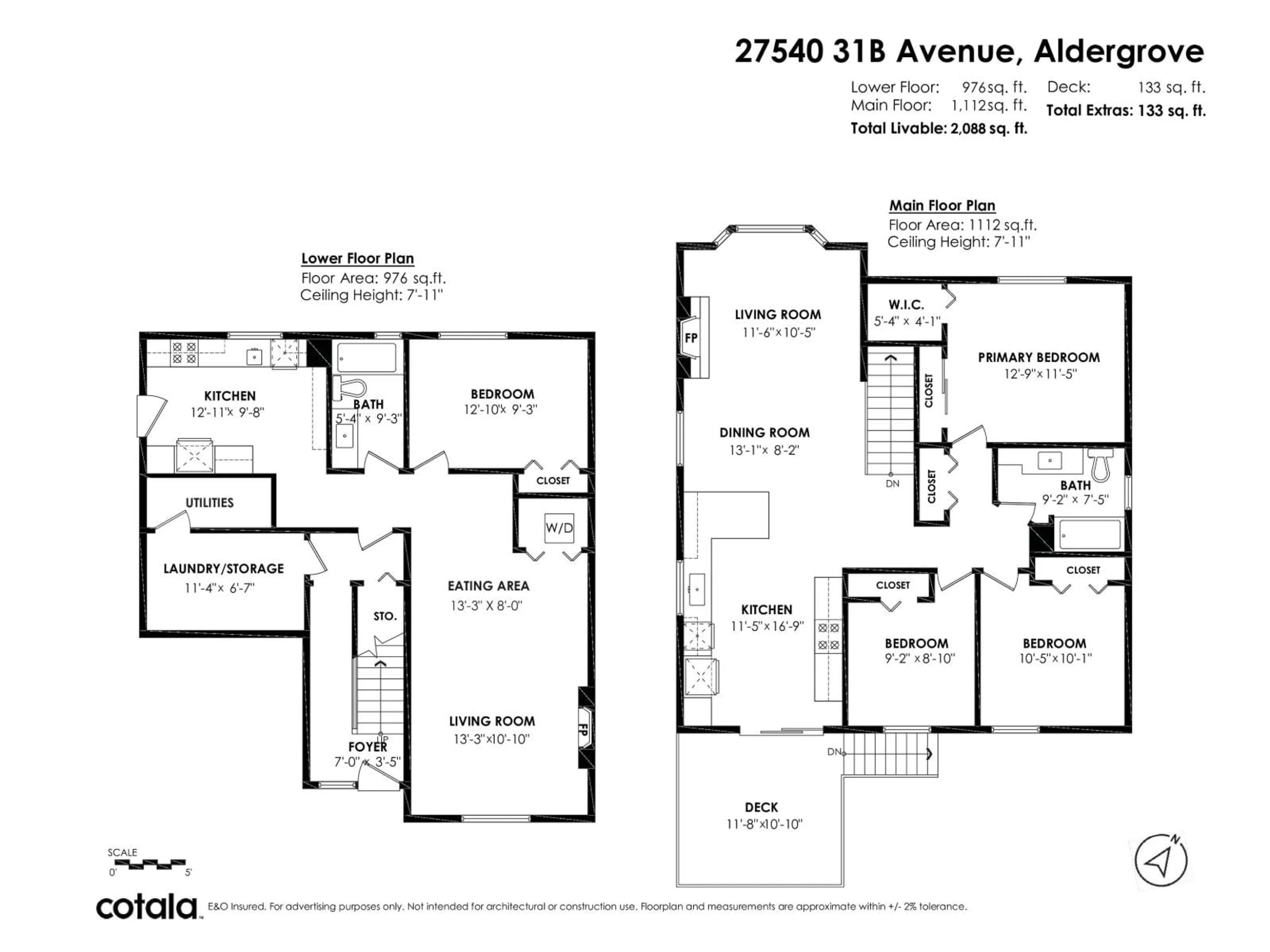Floor plan for 27540 31B, Langley British Columbia V4W3L3