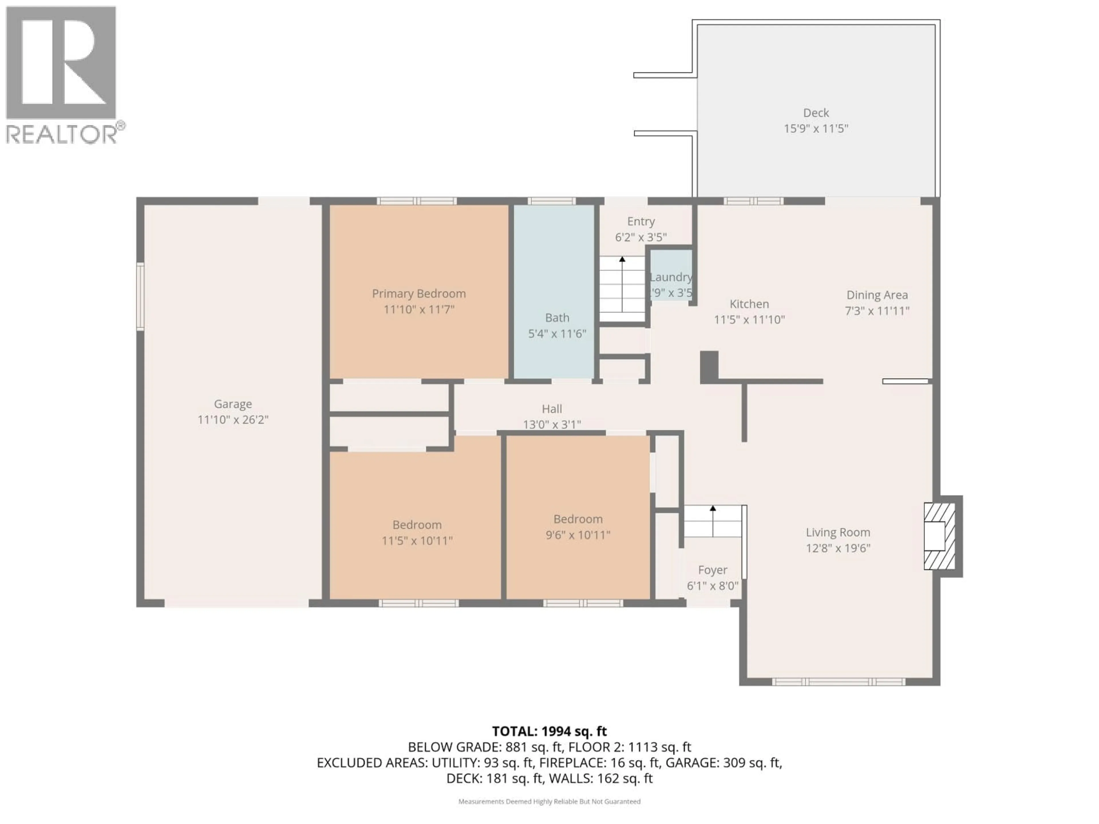 Floor plan for 4251 MERTON CRESCENT, Prince George British Columbia V2M5B7
