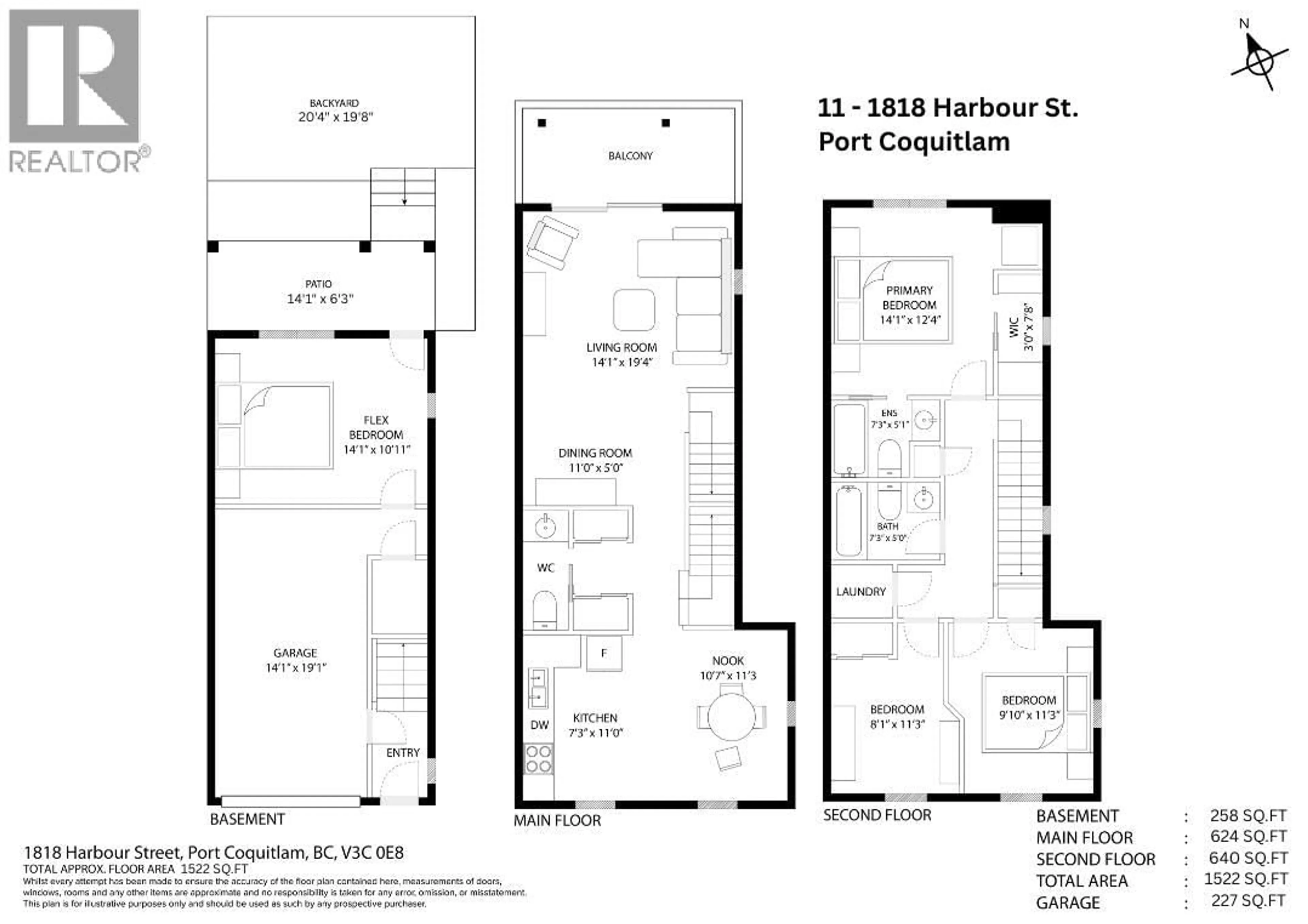 Floor plan for 11 - 1818 HARBOUR STREET, Port Coquitlam British Columbia V3C0E8