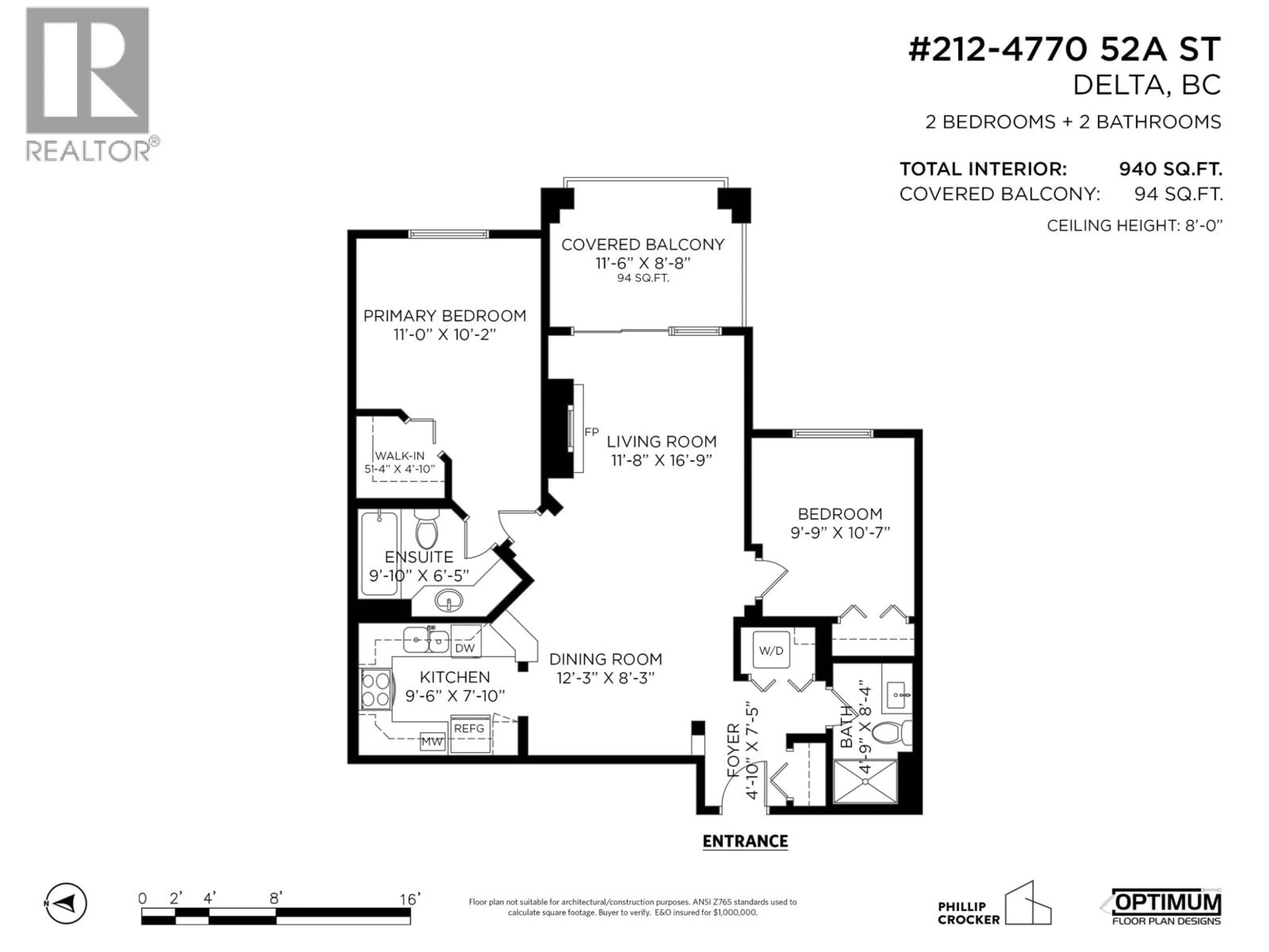 Floor plan for 212 - 4770 52A STREET, Delta British Columbia V4K5B5