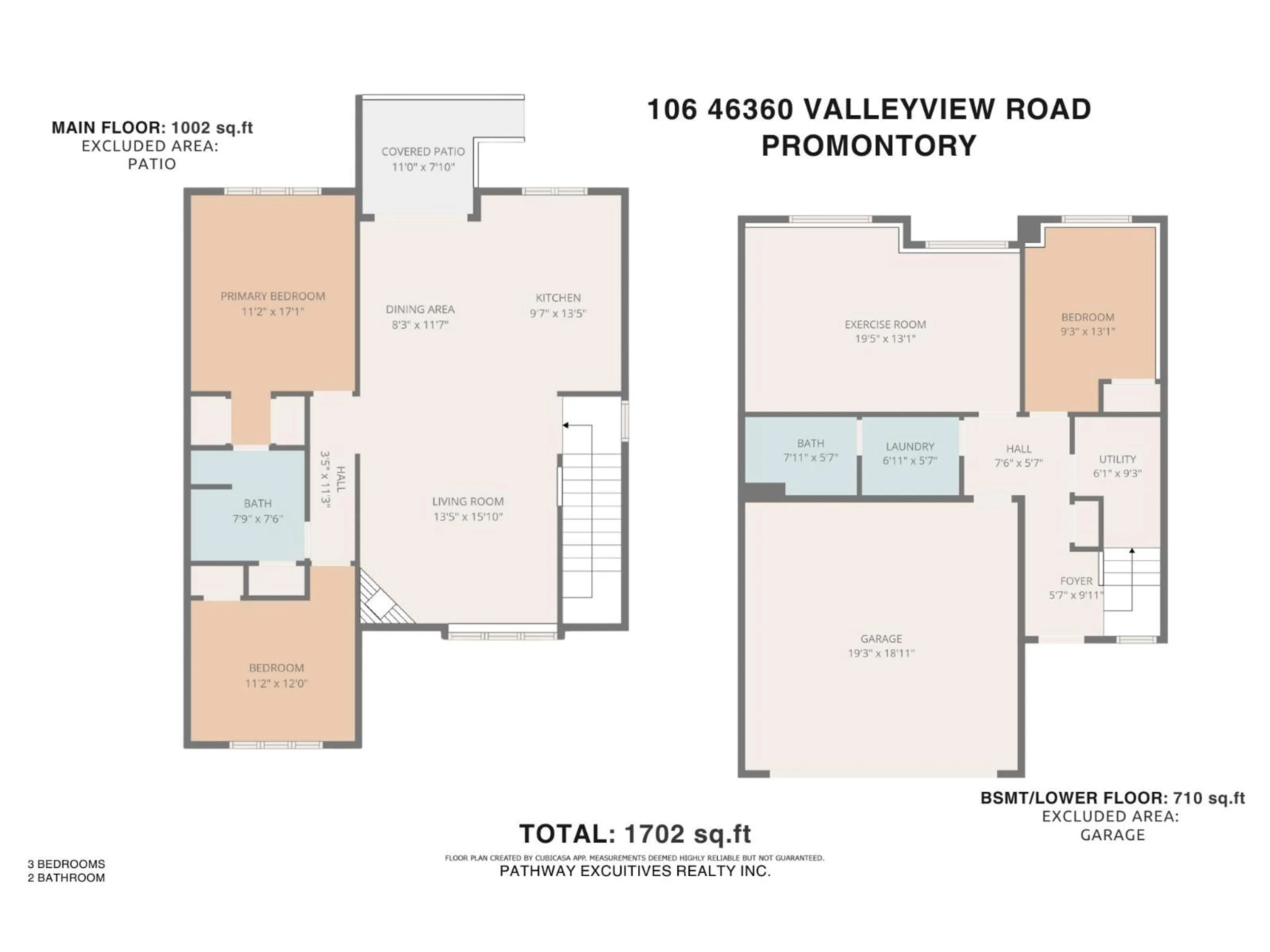 Floor plan for 106 - 46360 VALLEYVIEW ROAD, Chilliwack British Columbia V2R5L7