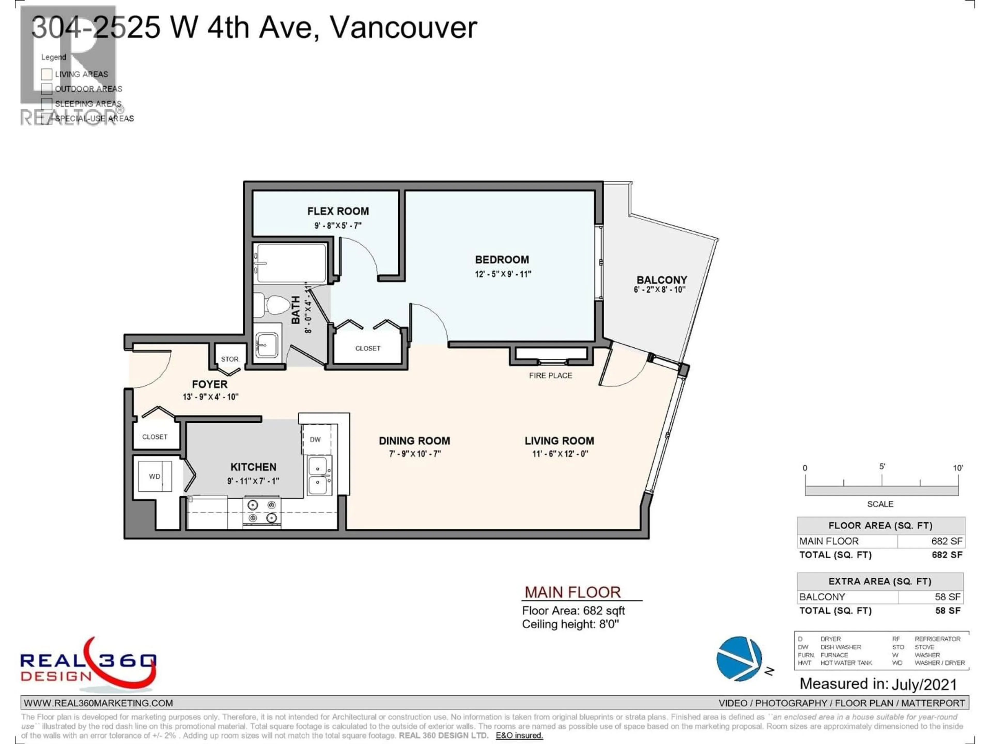 Floor plan for 304 - 2525 BLENHEIM STREET, Vancouver British Columbia V6K4W6