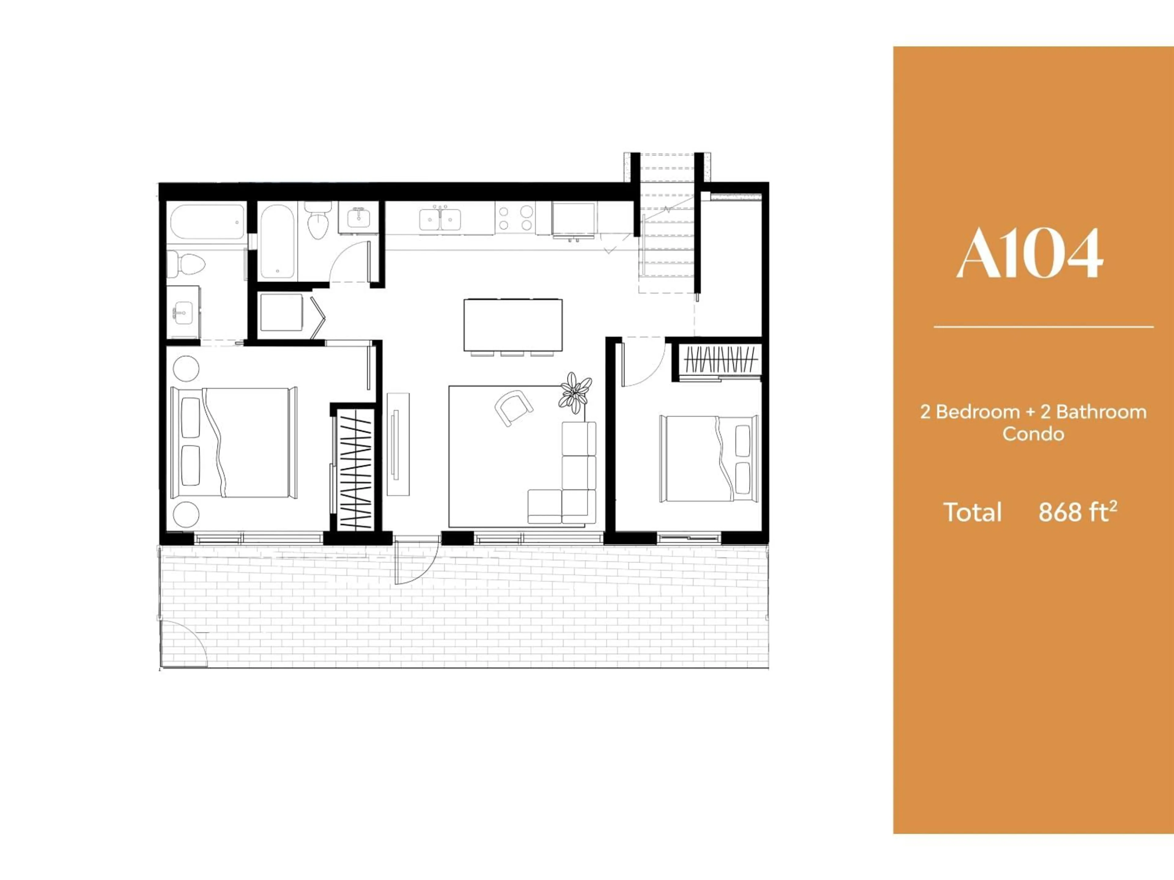 Floor plan for A104 - 6644 203 STREET, Langley British Columbia V2Y1P3