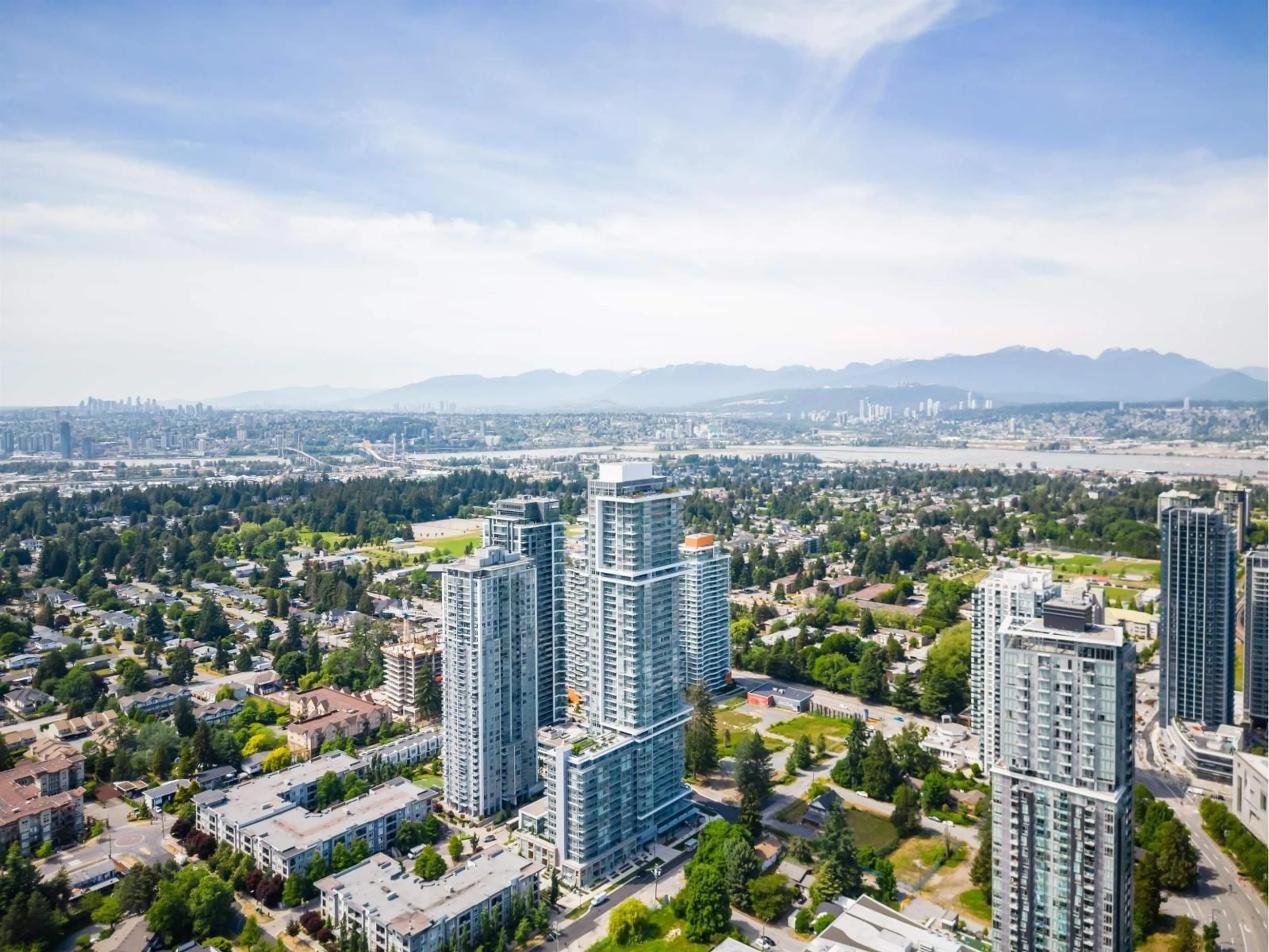 A pic from outside/outdoor area/front of a property/back of a property/a pic from drone, city buildings view from balcony for 1403 - 13350 CENTRAL, Surrey British Columbia V3T0S1
