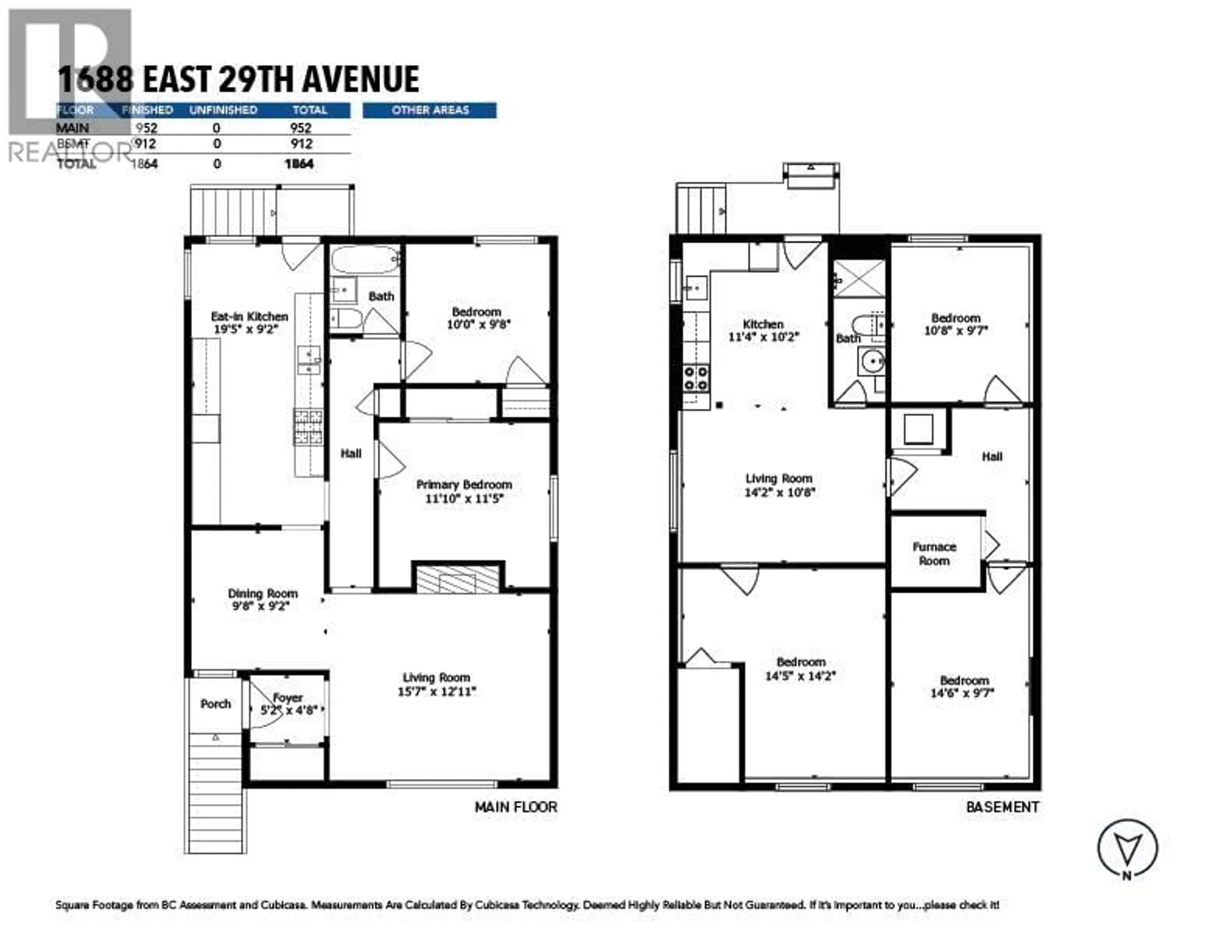 Floor plan for 1688 29TH AVENUE, Vancouver British Columbia V5N2Y6
