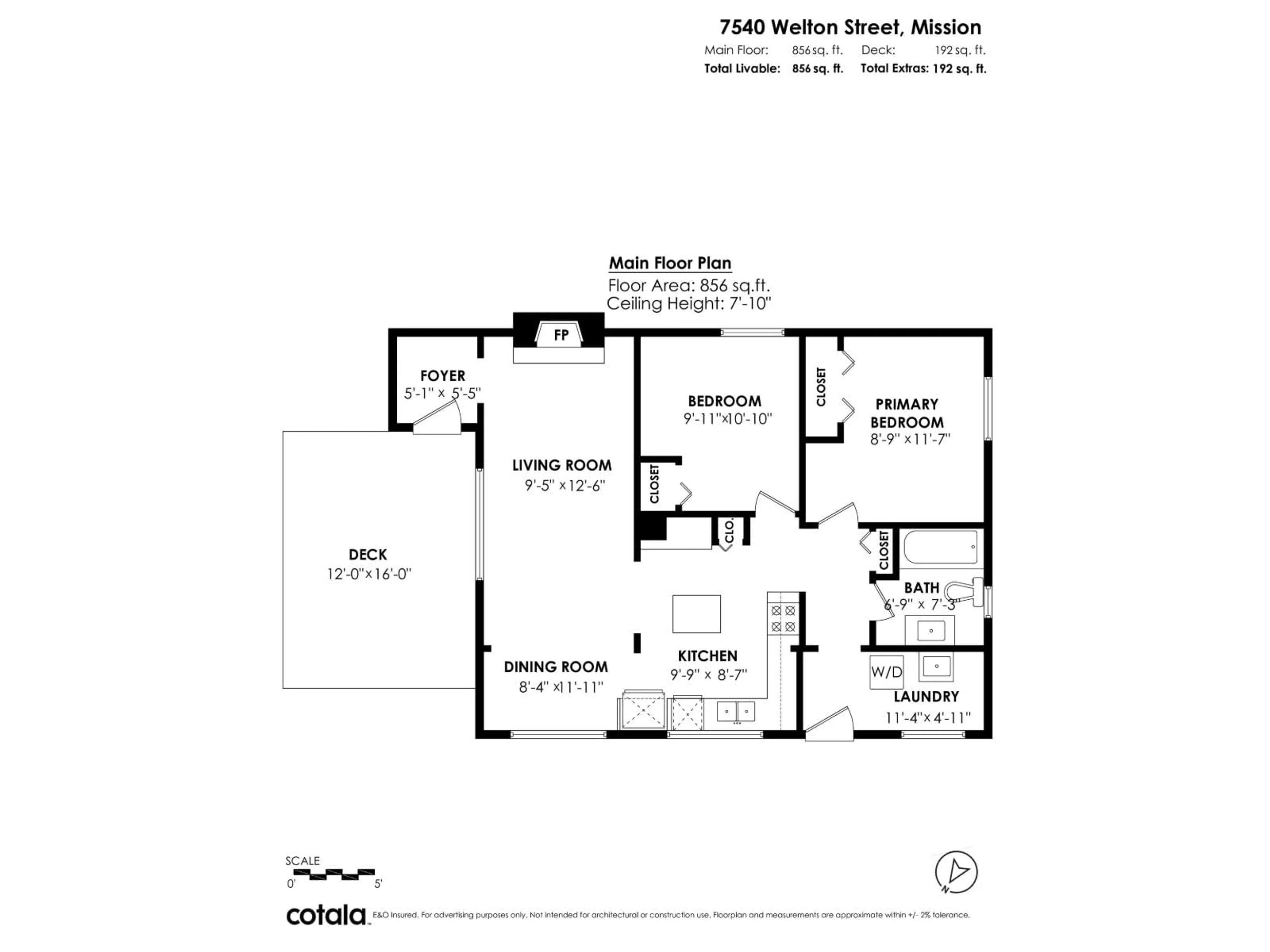 Floor plan for 7540 WELTON, Mission British Columbia V2V3X4