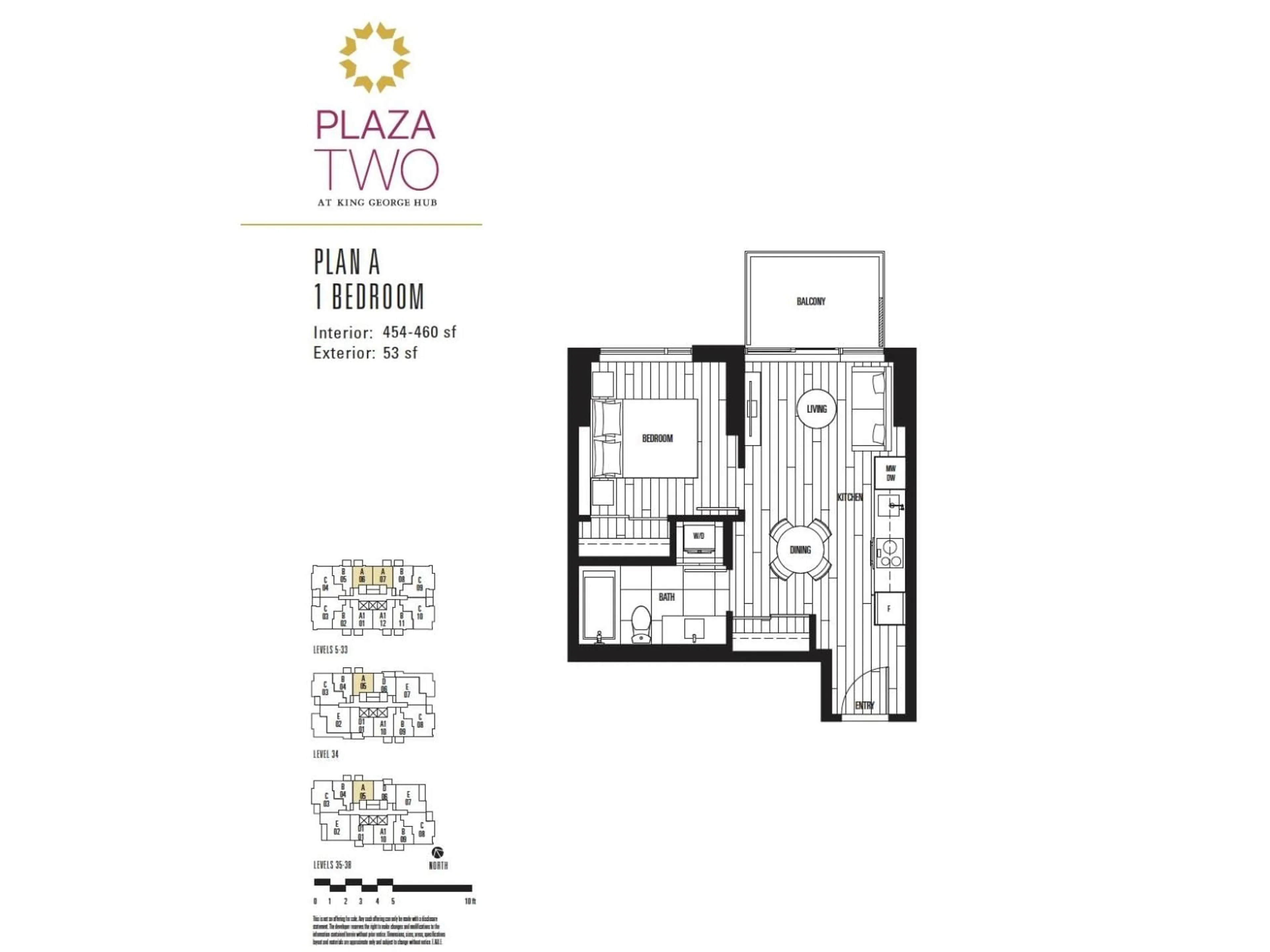 Floor plan for 1407 - 13745 GEORGE JUNCTION, Surrey British Columbia V3T4Y3