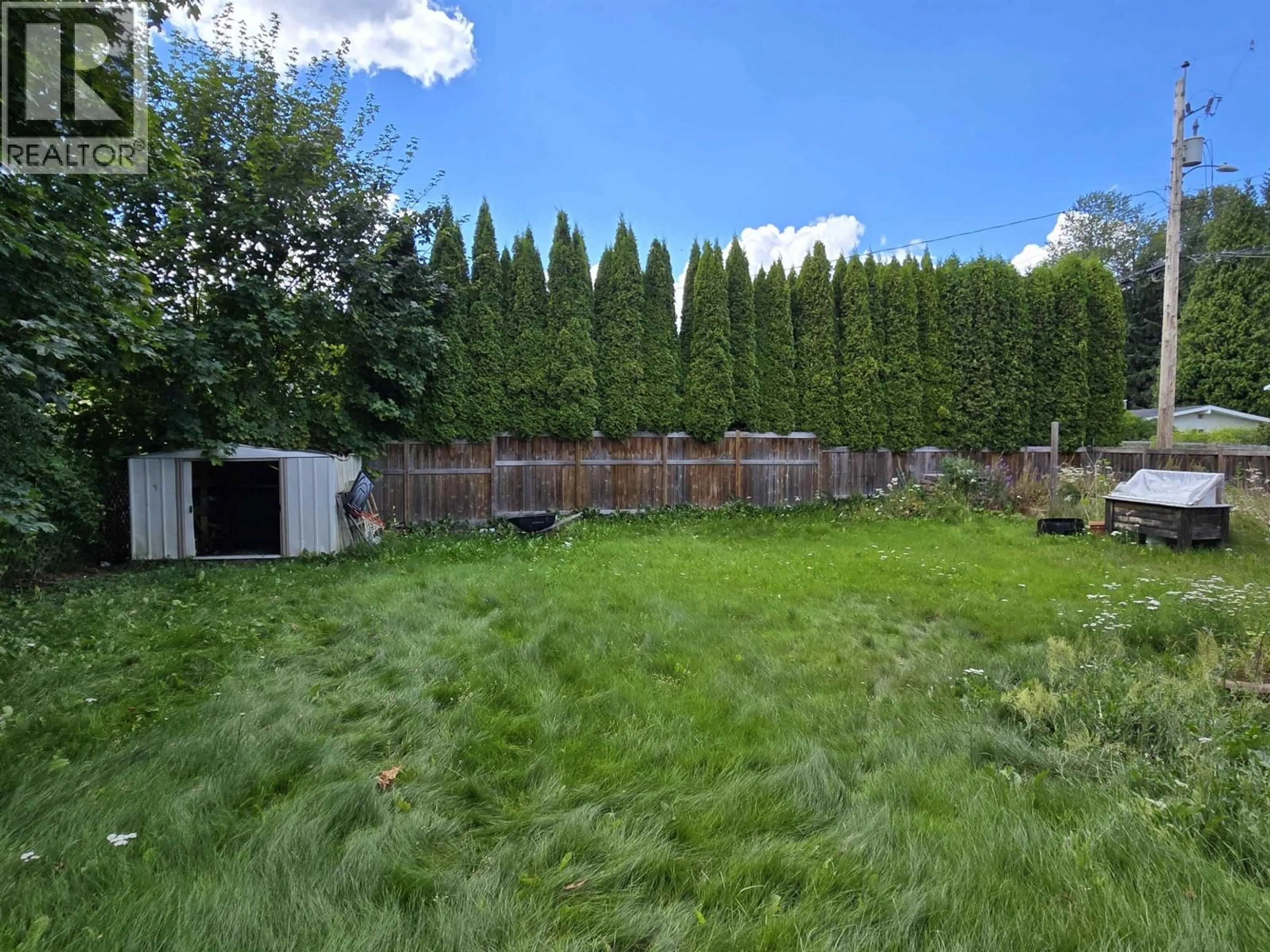 A pic from outside/outdoor area/front of a property/back of a property/a pic from drone, forest/trees view for 5107 MILLS AVENUE, Terrace British Columbia V8G1C4