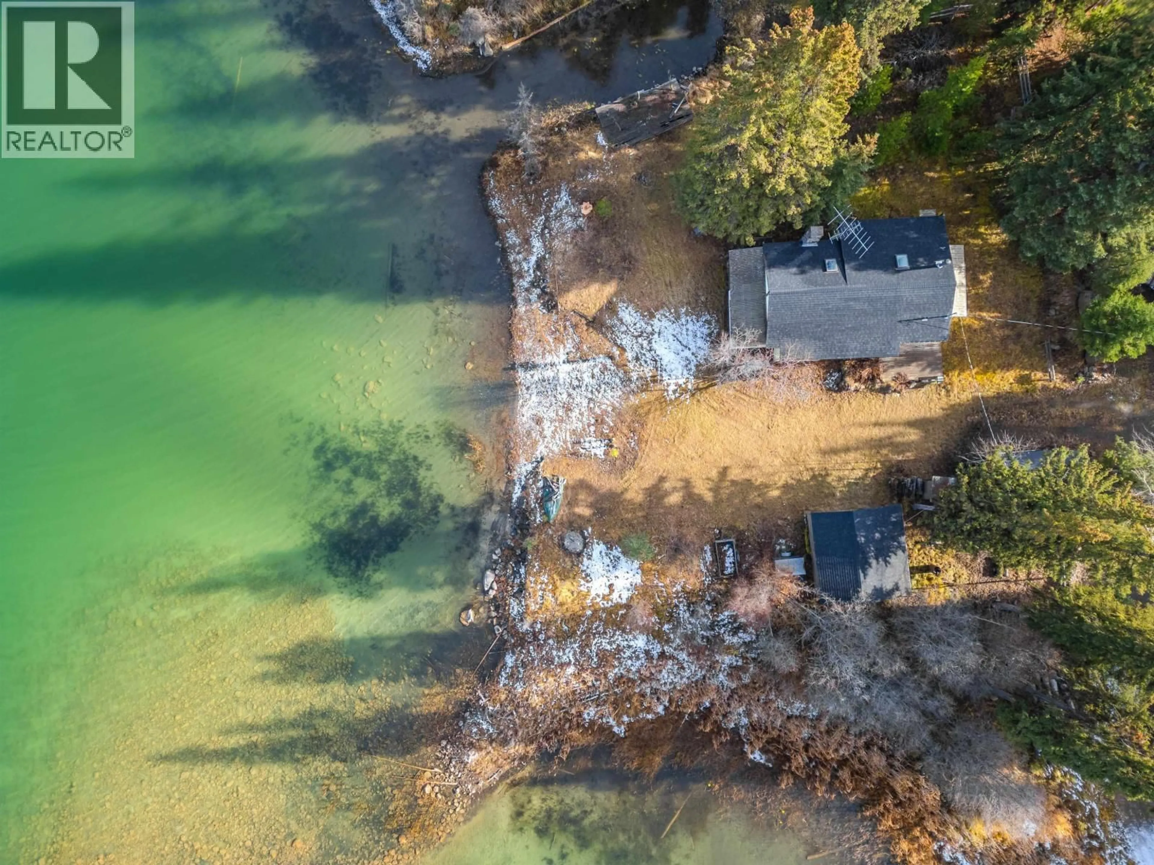 A pic from outside/outdoor area/front of a property/back of a property/a pic from drone, water/lake/river/ocean view for 7547 EDALL BAY ROAD, Sheridan Lake British Columbia V0K1X1