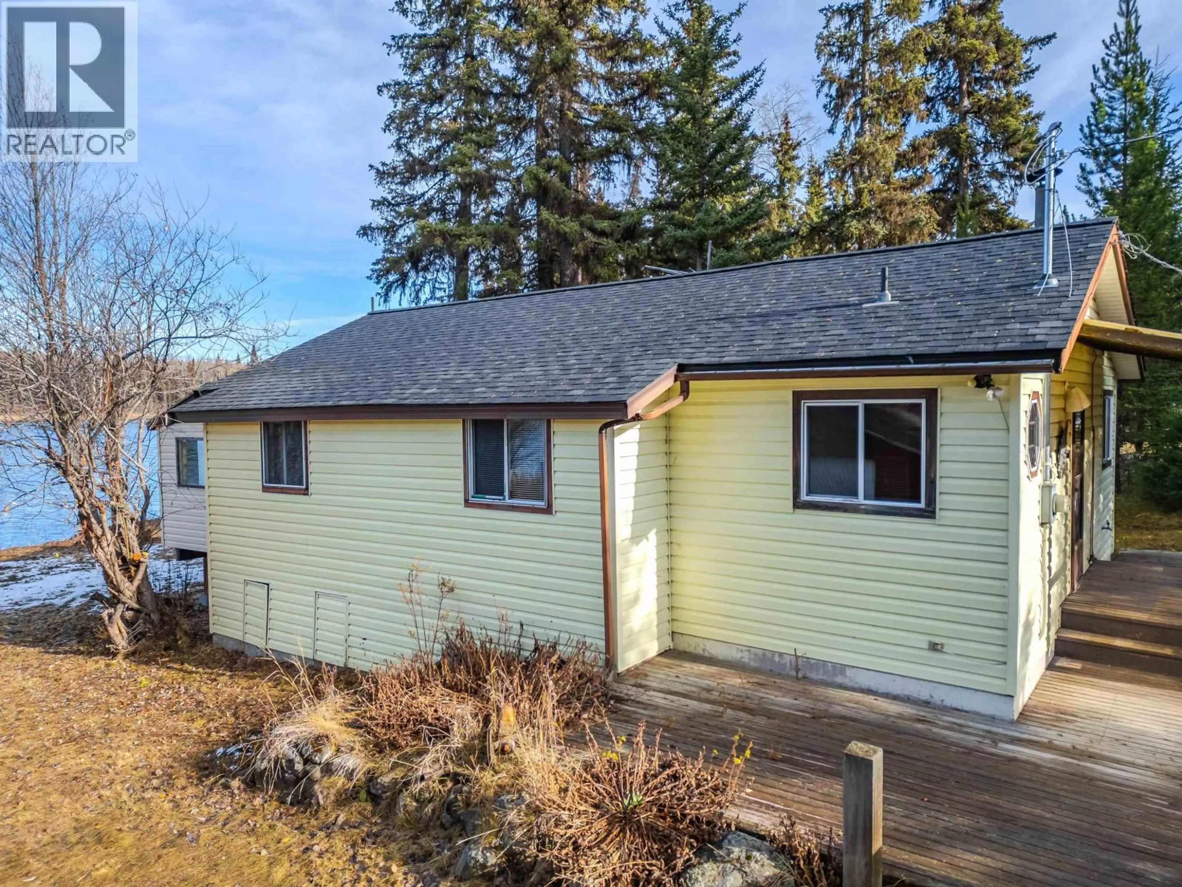 A pic from outside/outdoor area/front of a property/back of a property/a pic from drone, unknown for 7547 EDALL BAY ROAD, Sheridan Lake British Columbia V0K1X1