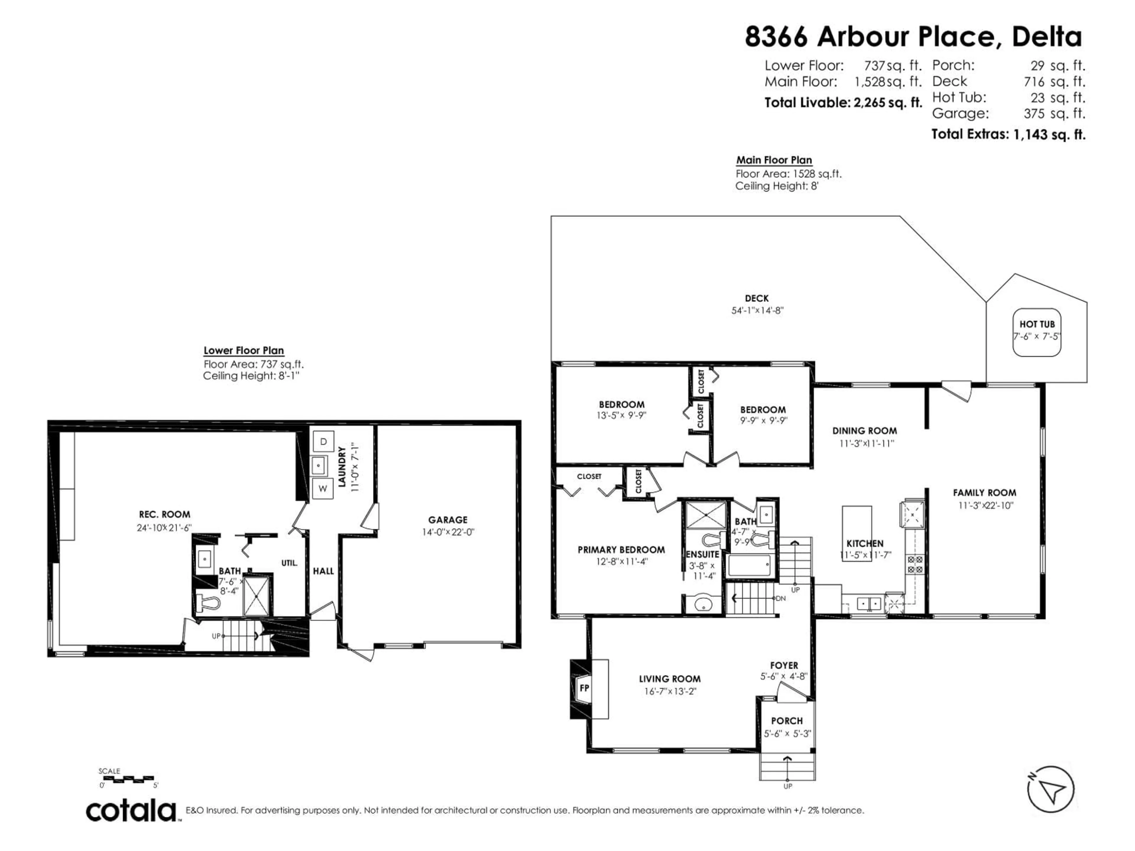 Floor plan for 8366 ARBOUR, Delta British Columbia V4C7H4
