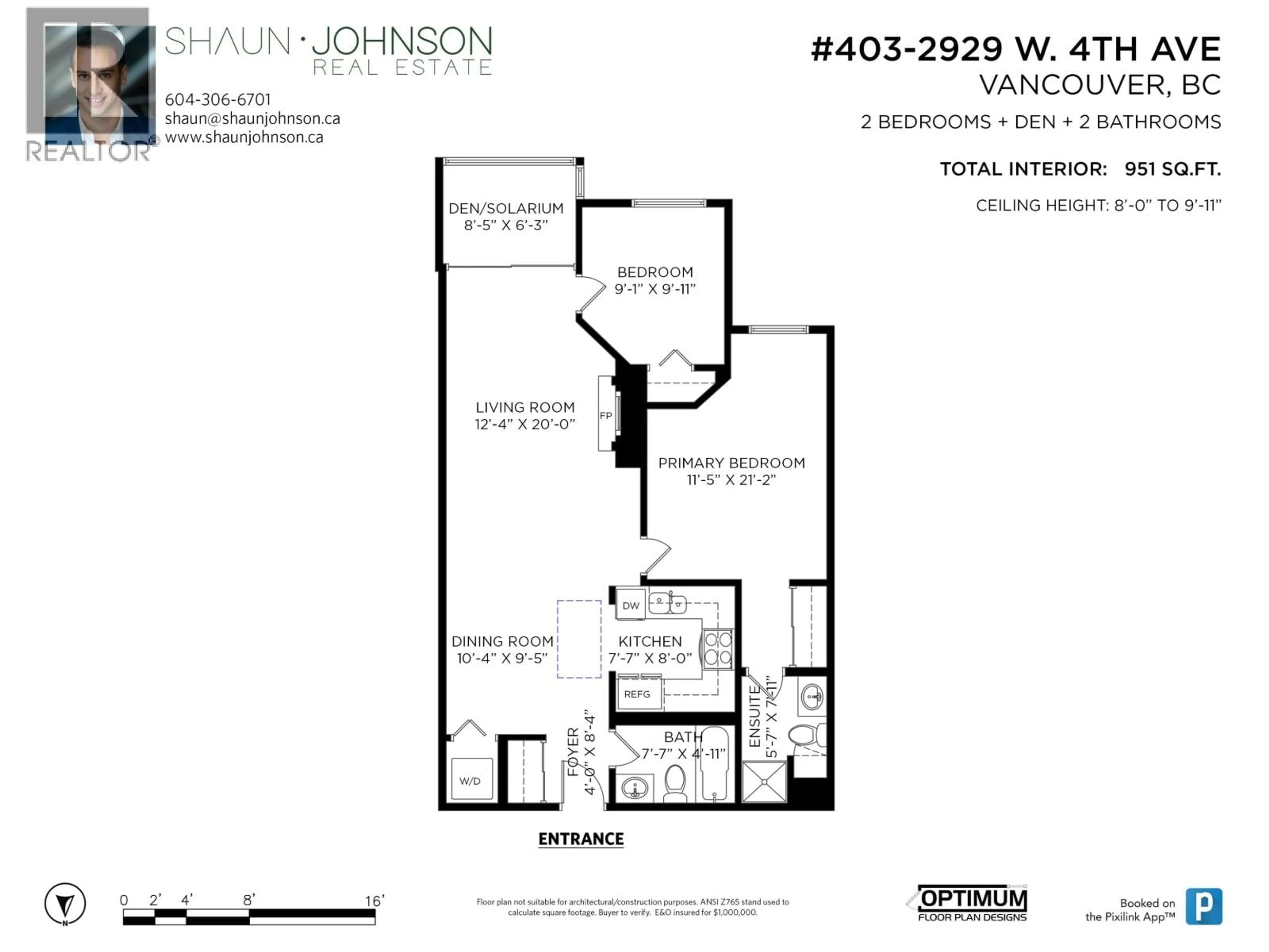 Floor plan for 403 - 2929 4TH AVENUE, Vancouver British Columbia V6K4T3