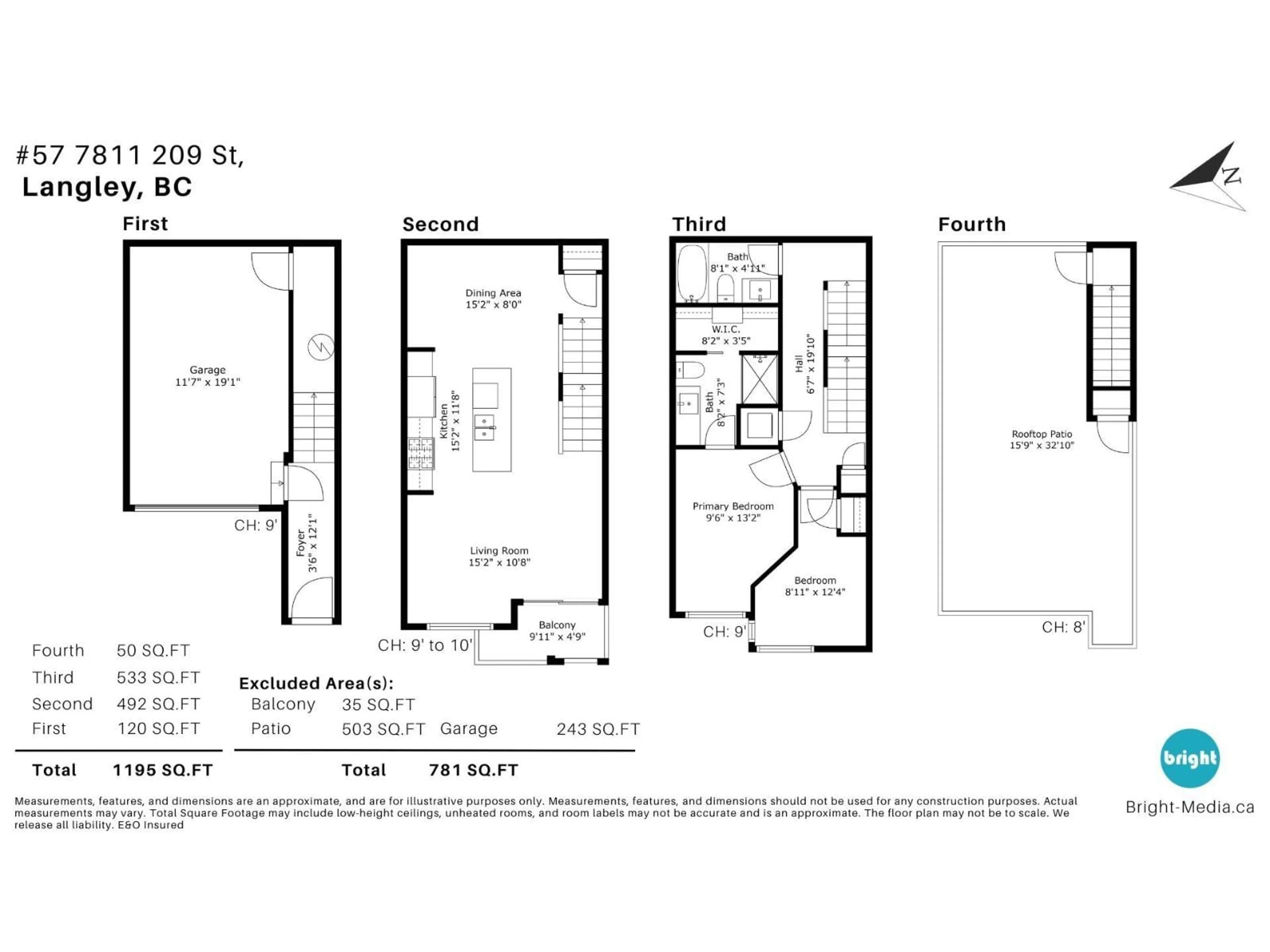 Floor plan for 57 - 7811 209, Langley British Columbia V2Y0P2