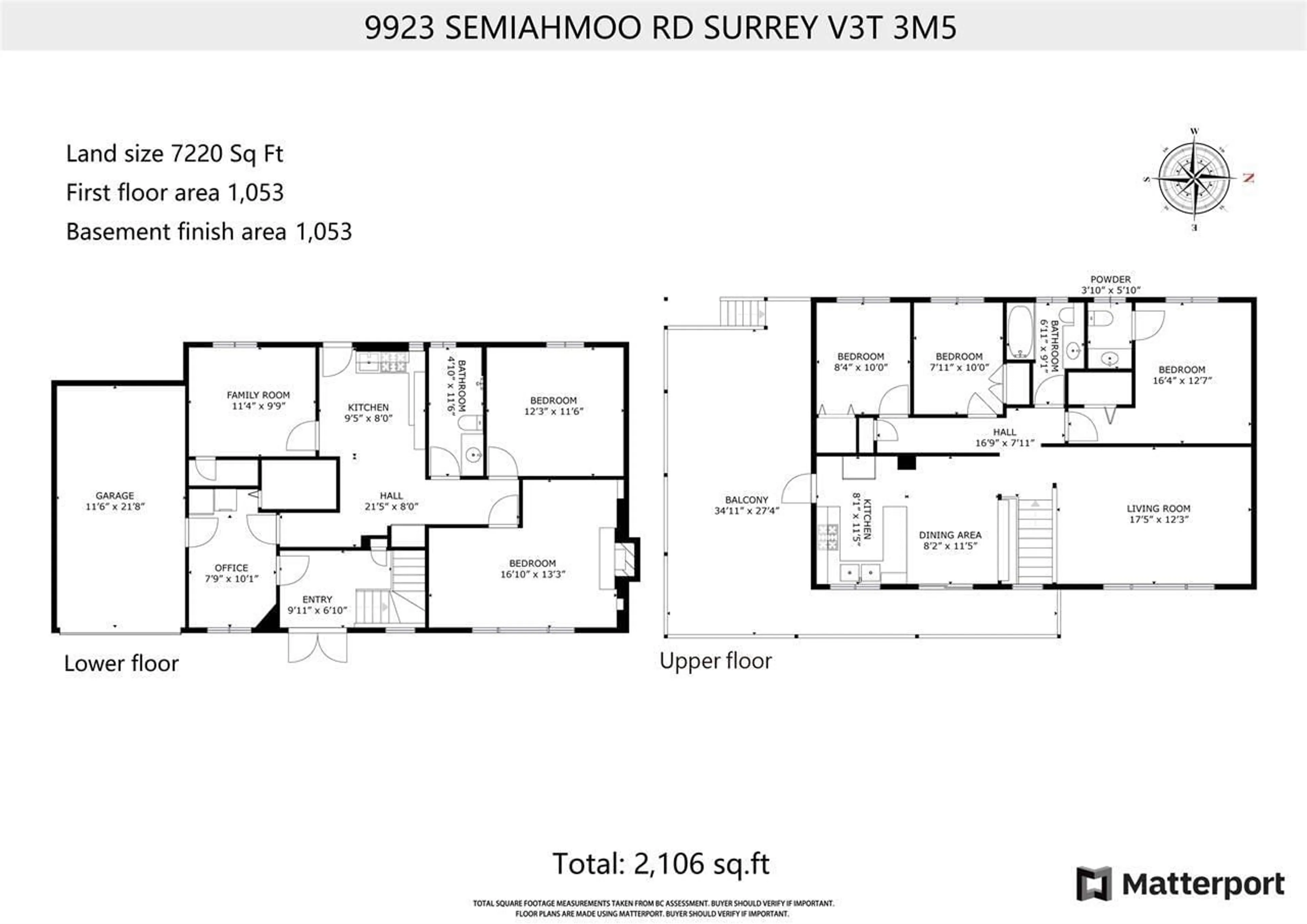 Floor plan for 9923 SEMIAHMOO, Surrey British Columbia V3T3M5