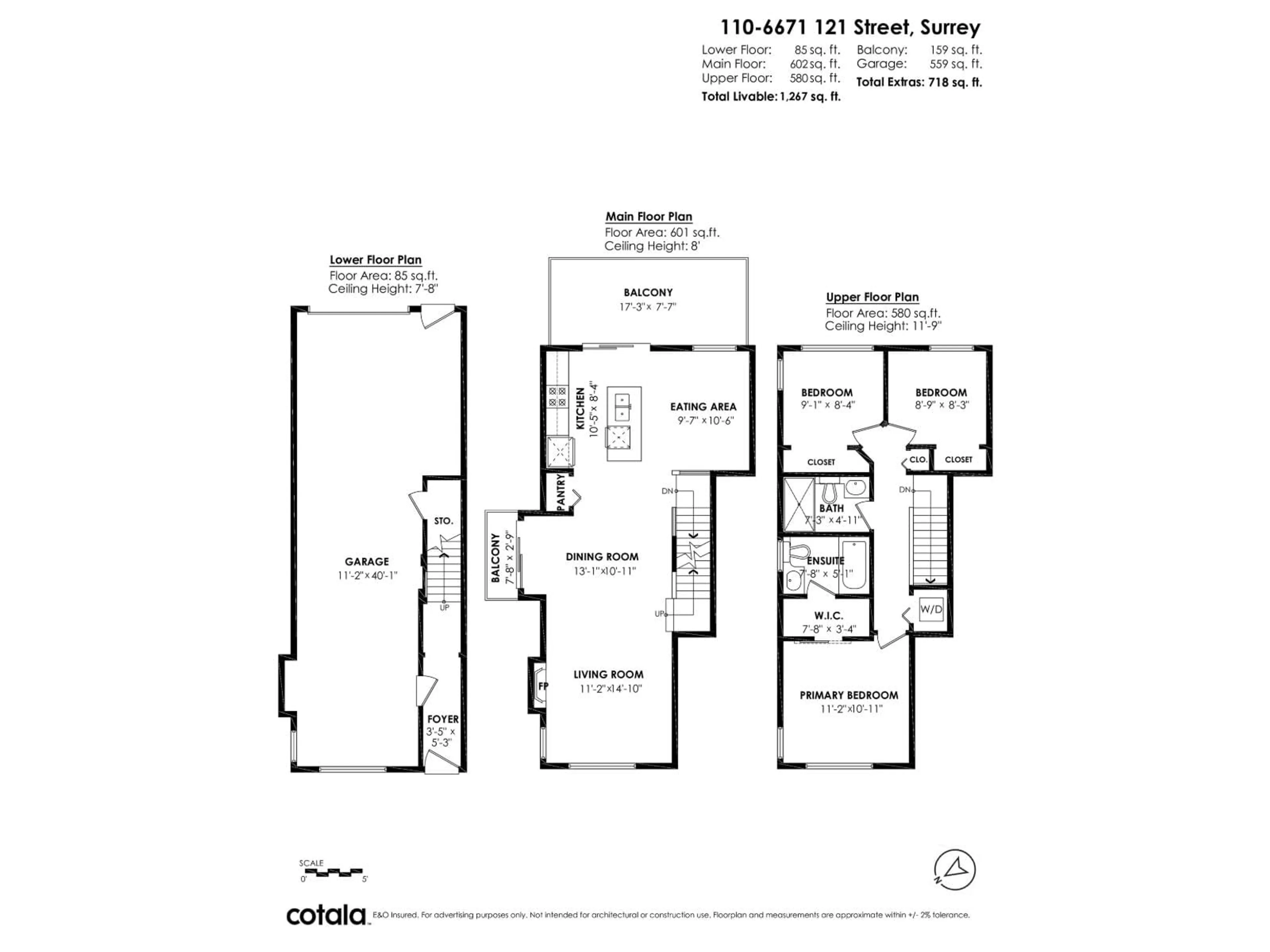 Floor plan for 110 - 6671 121, Surrey British Columbia V3W1T9